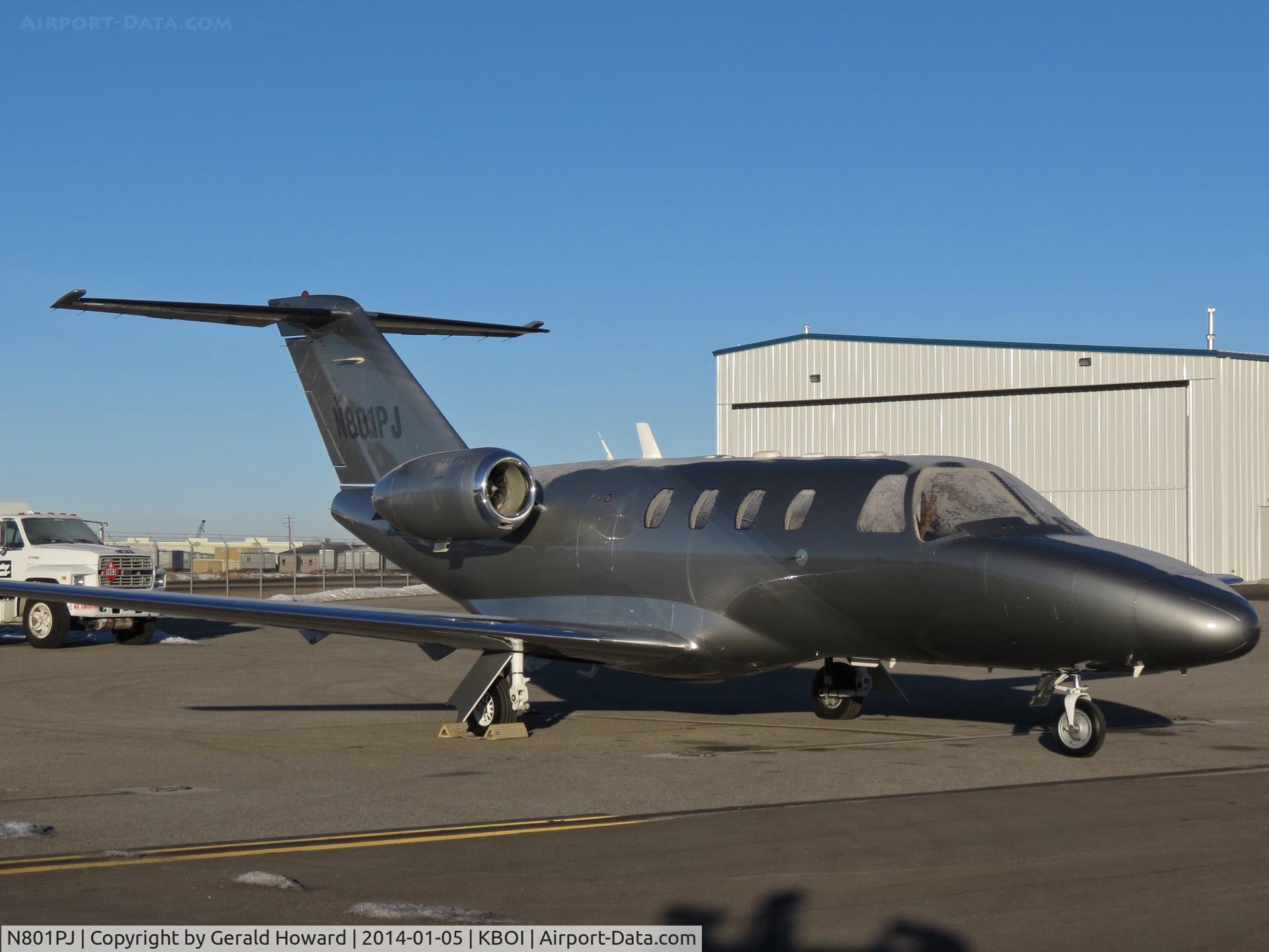 N801PJ, 1994 Cessna 525 CitationJet CJ1 C/N 525-0092, parked on the south GA ramp.
