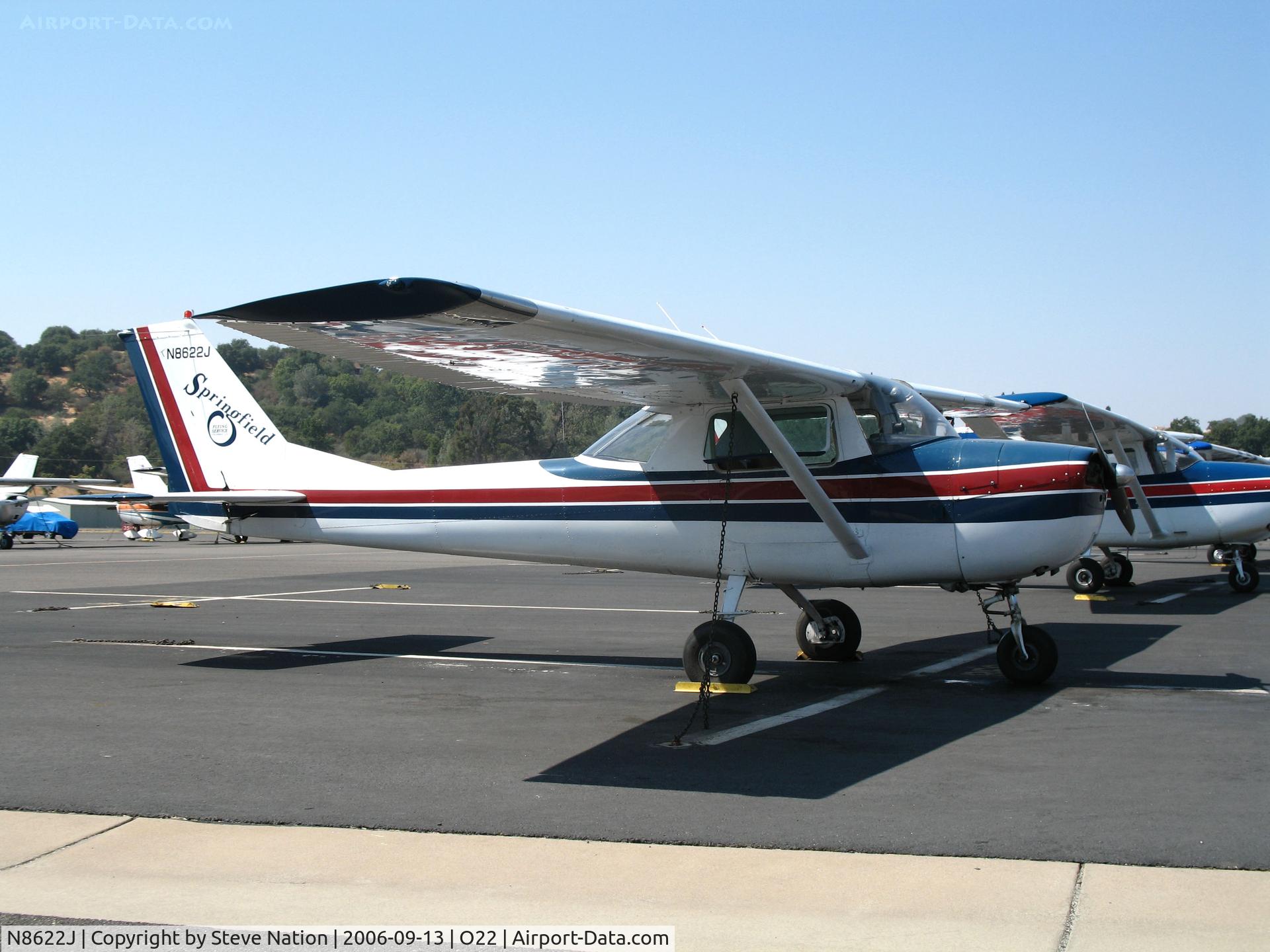 N8622J, 1967 Cessna 150G C/N 15066522, Springfield Flying Service 1967 Cessna 150G @ Columbia, CA home base