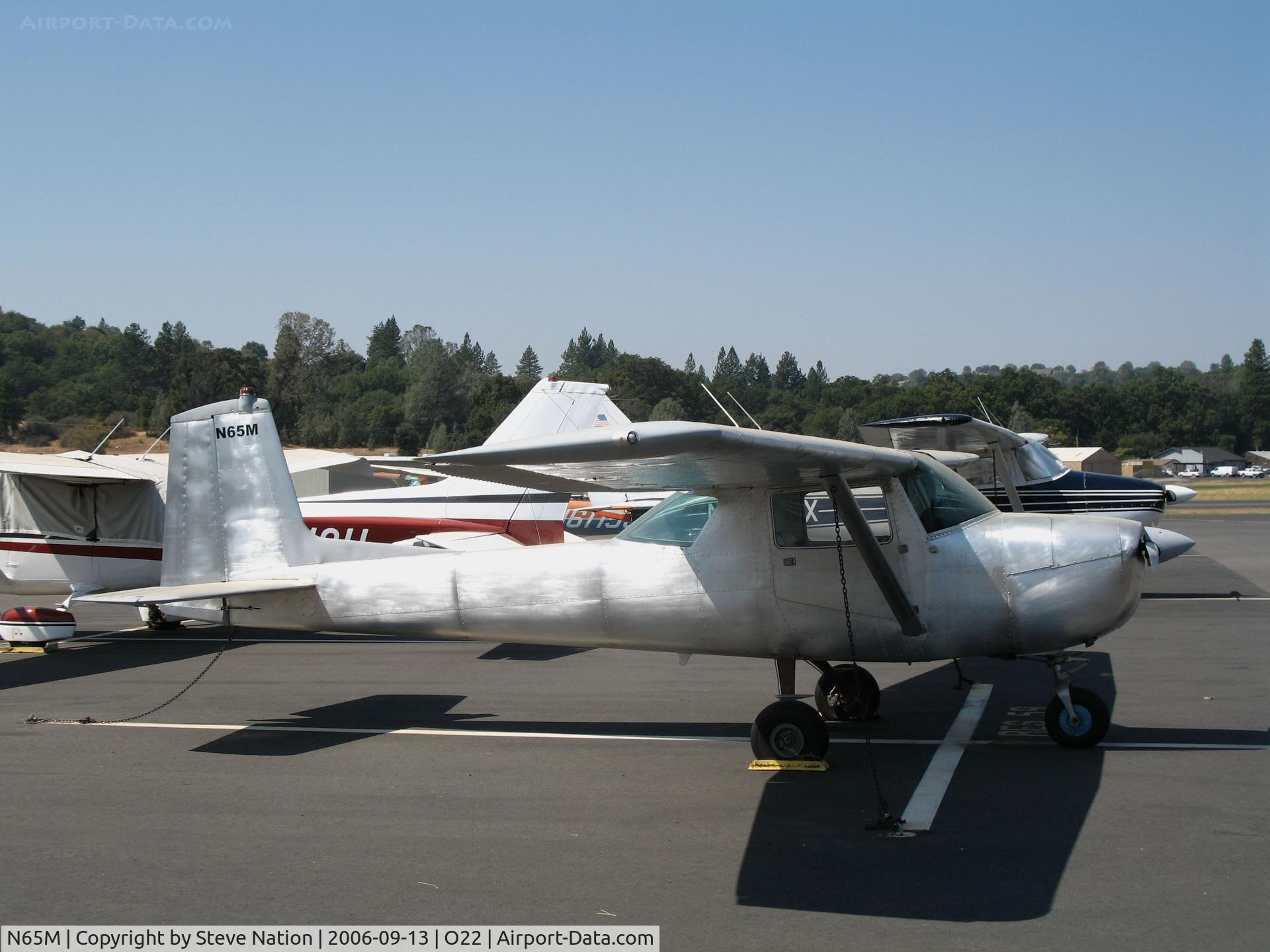 N65M, 1965 Cessna 150E C/N 15061421, Locally-based 1965 Cessna 150 stripped of paint @ Columbia, CA (now registered to owner in Red Bluff, CA)