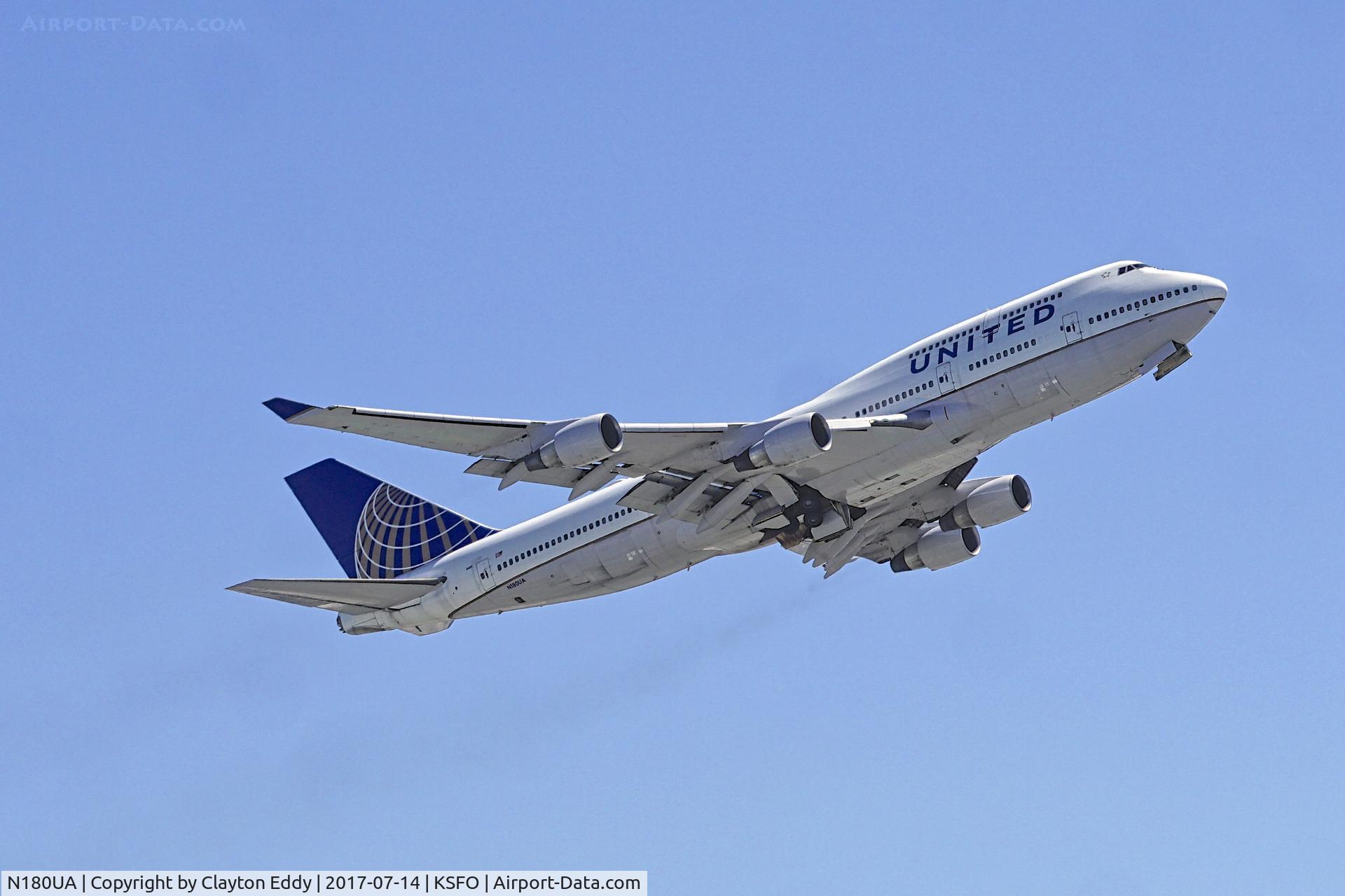 N180UA, 1991 Boeing 747-422 C/N 25224, SFO 2017.