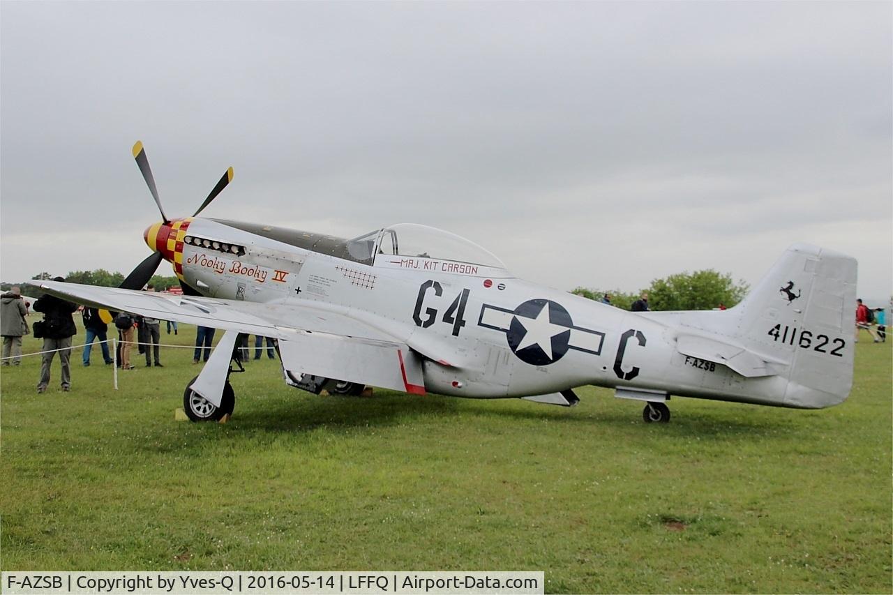 F-AZSB, 1944 North American P-51D Mustang C/N 122-40967, North American P-51D Mustang, Static park, La Ferté-Alais (LFFQ) Air show 2016