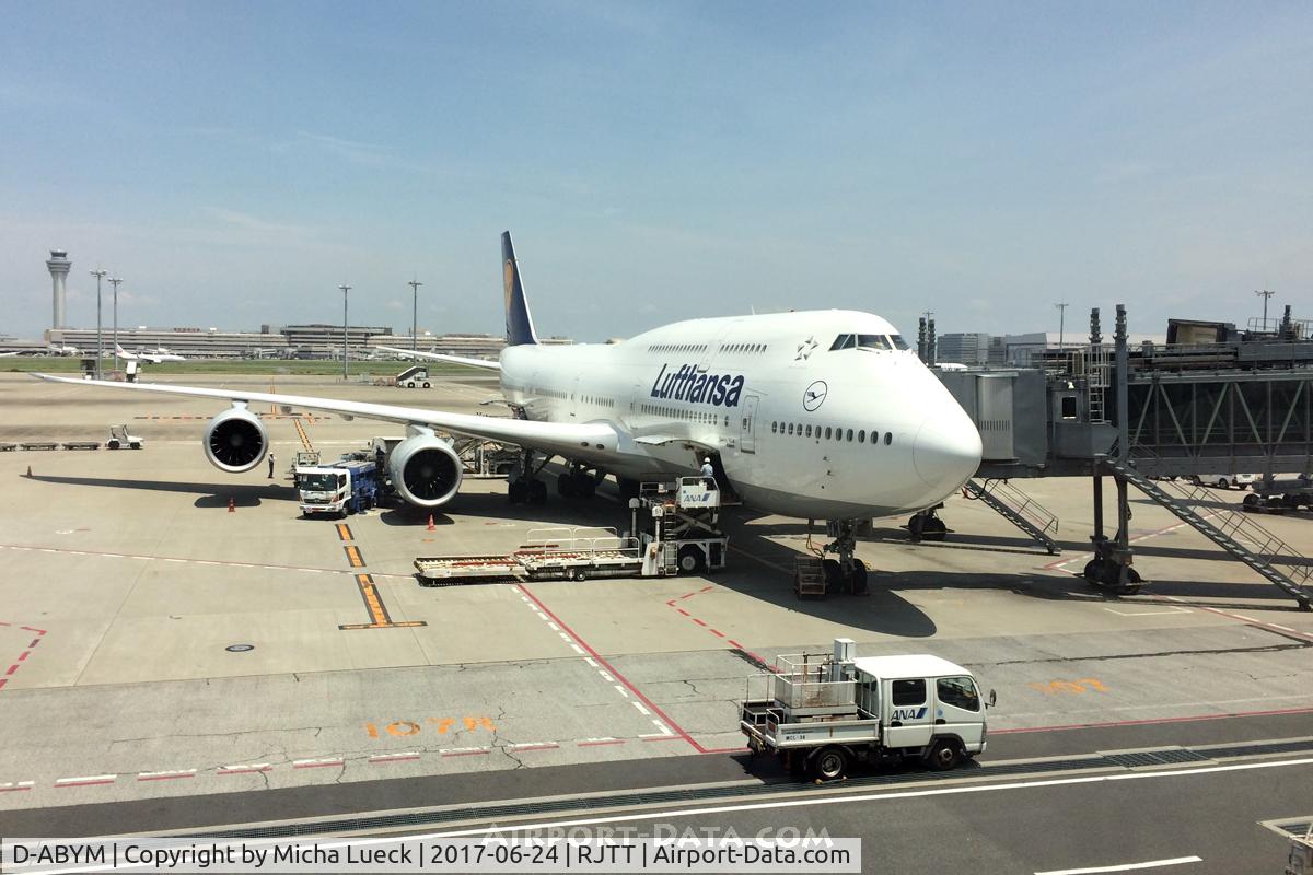 D-ABYM, 2014 Boeing 747-830 C/N 37837, At Haneda