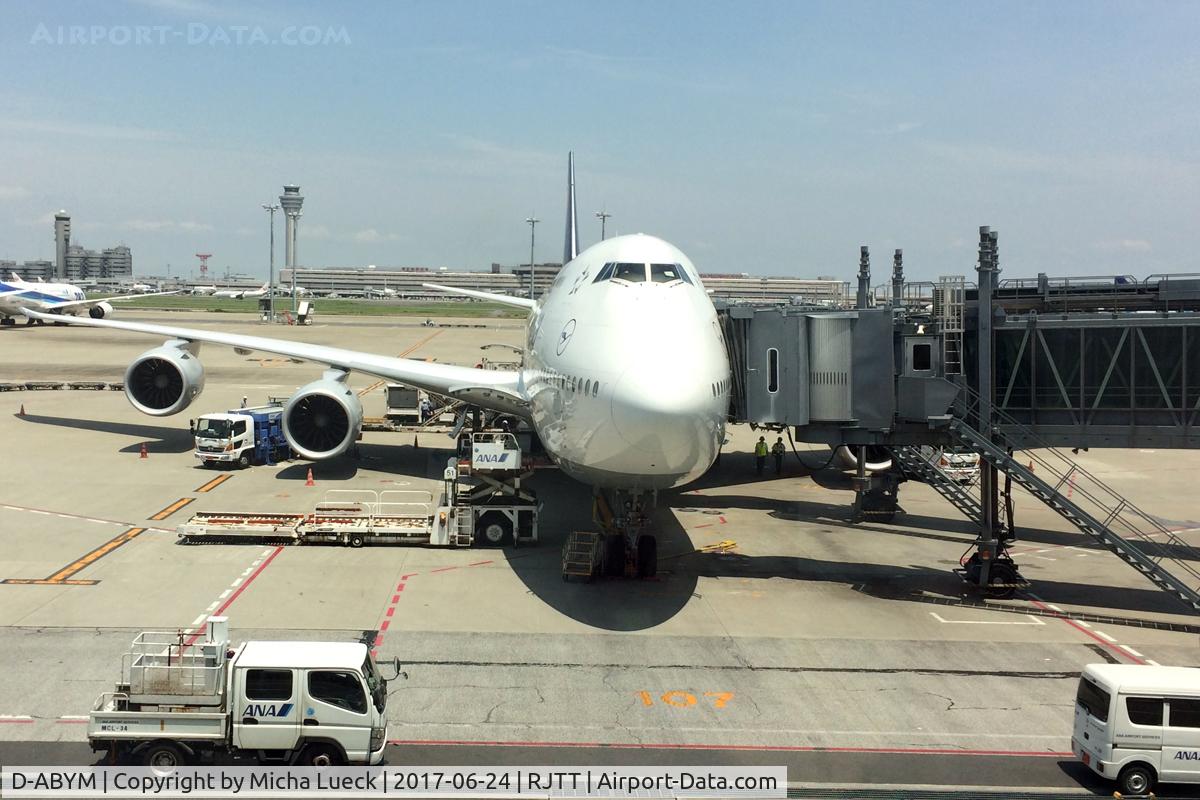 D-ABYM, 2014 Boeing 747-830 C/N 37837, At Haneda