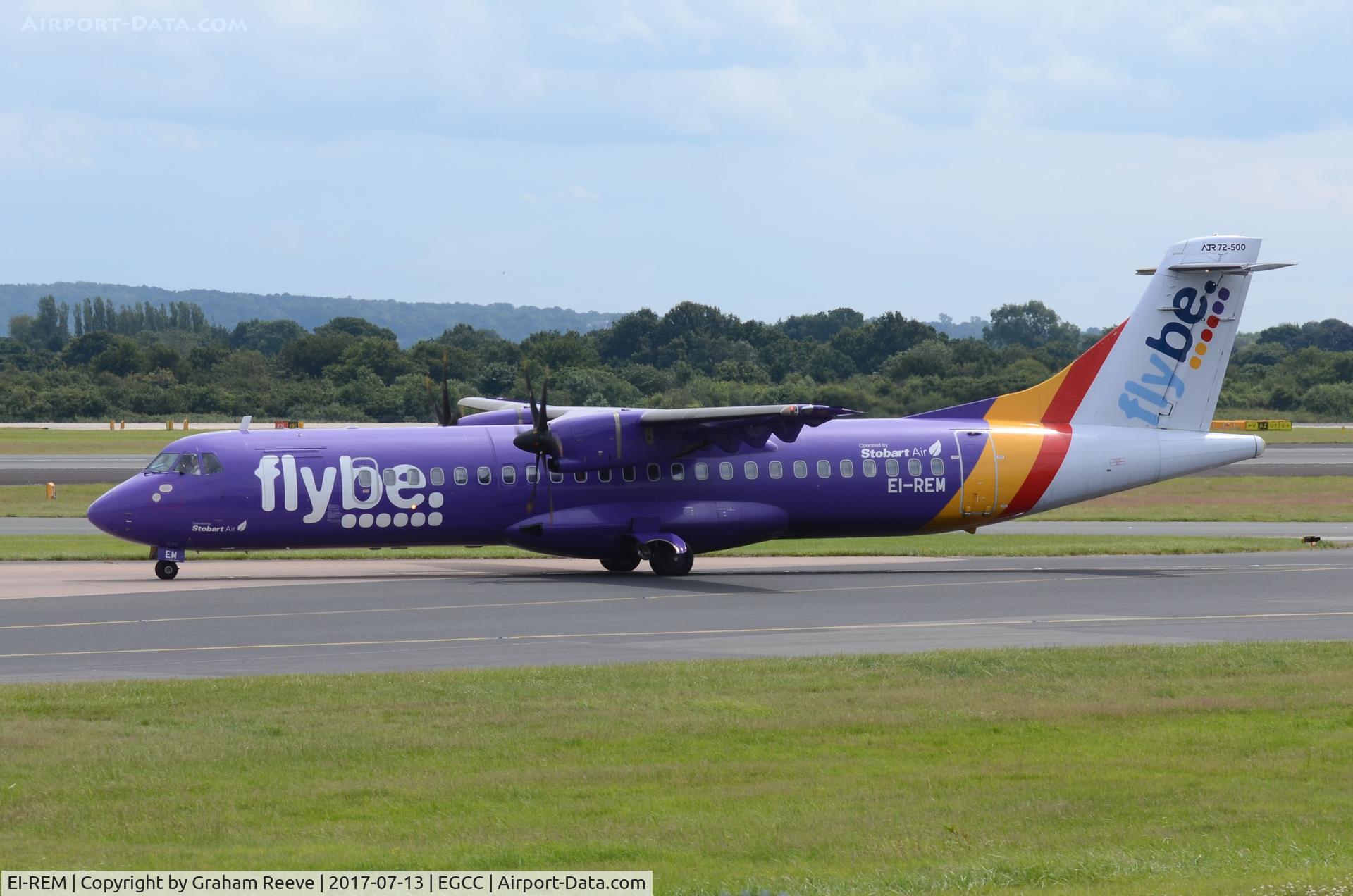 EI-REM, 2007 ATR 72-212A C/N 760, Just landed at Manchester.