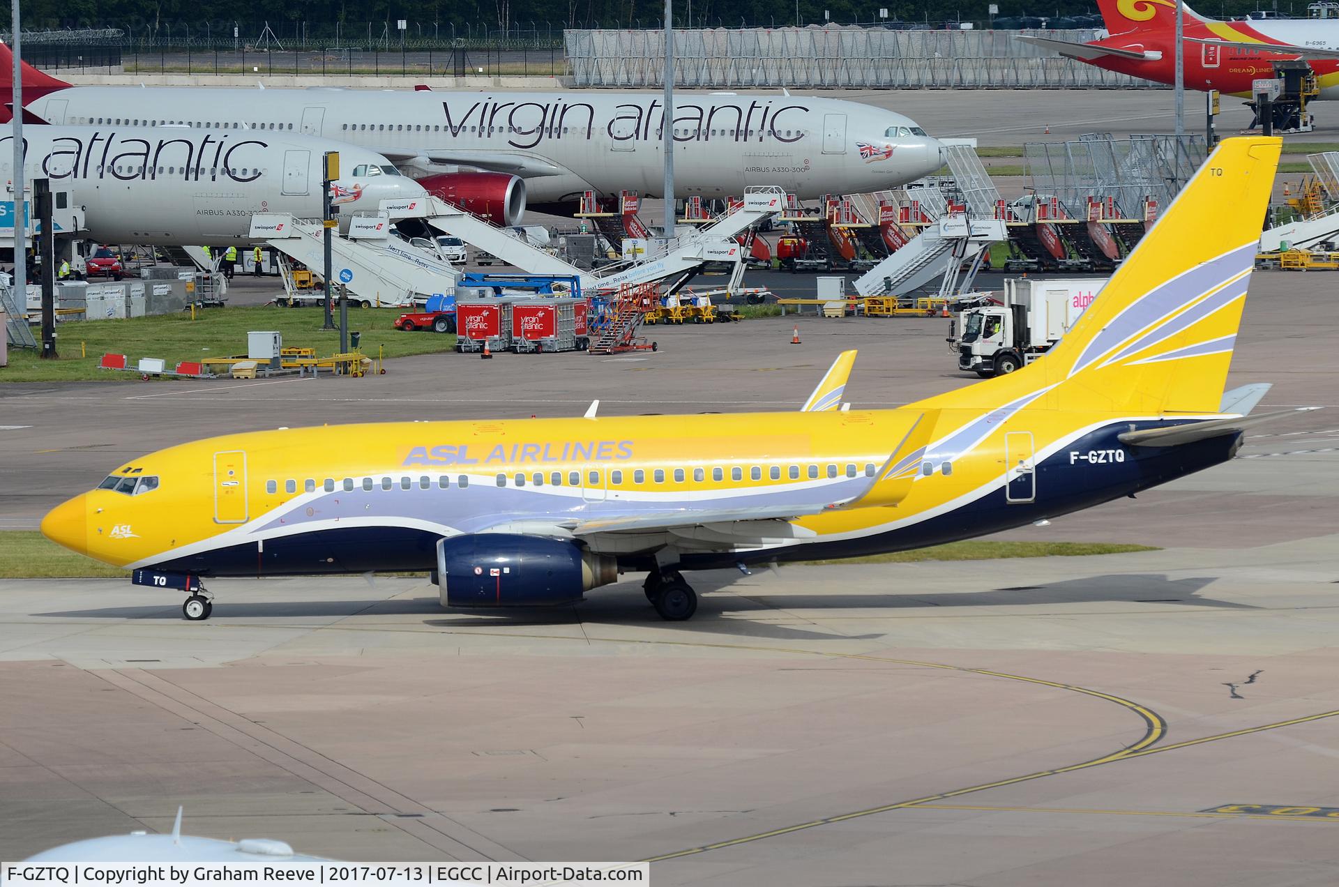 F-GZTQ, 1999 Boeing 737-73S C/N 29080, Departing from Manchester.