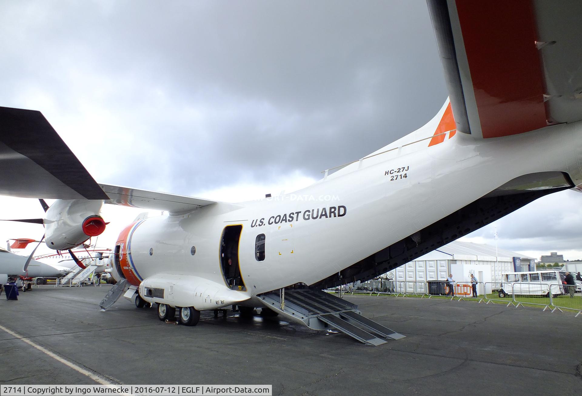 2714, Alenia C-27J Spartan C/N 4172/JCA14, Alenia HC-27J Spartan of the USCG at Farnborough International 2016