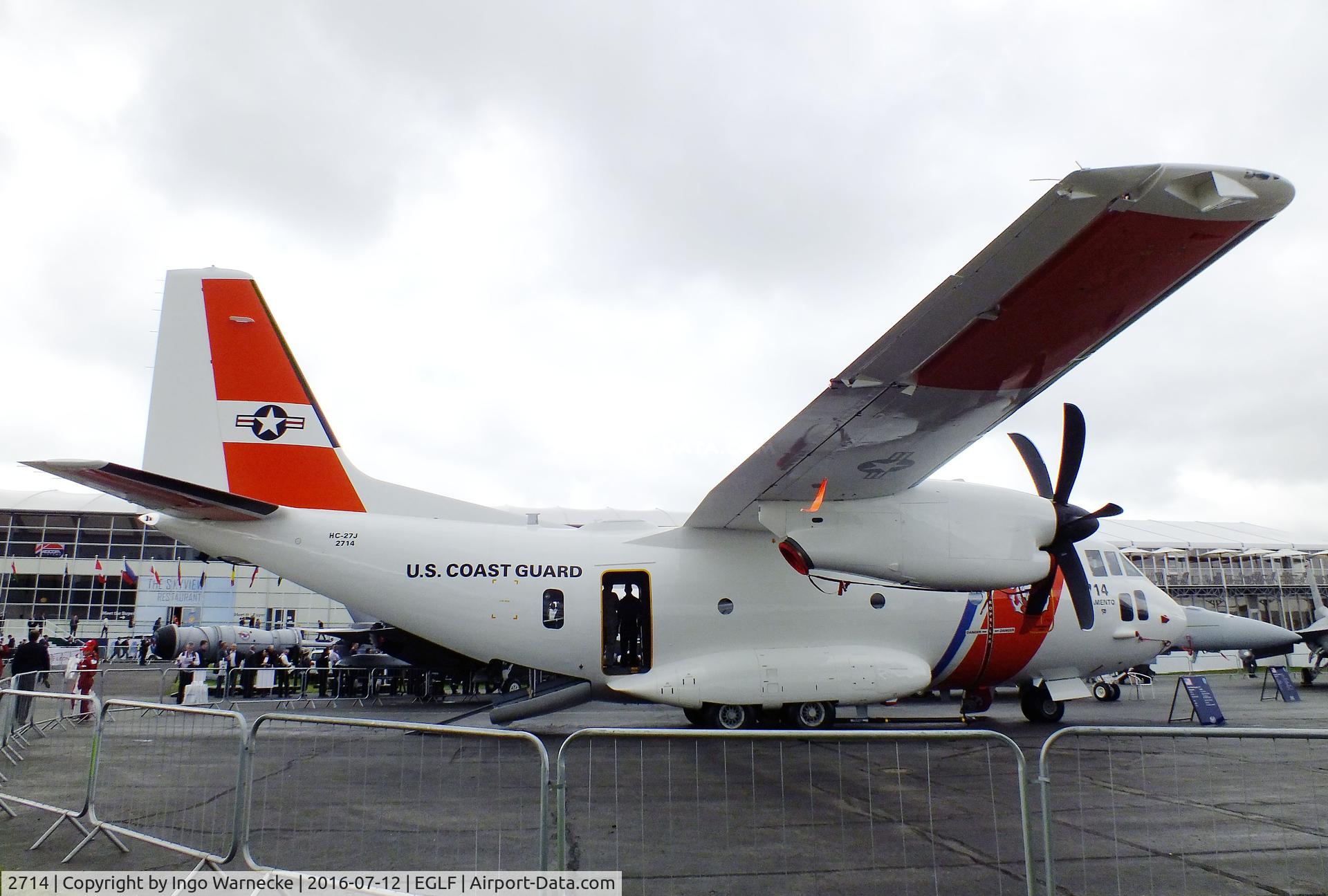 2714, Alenia C-27J Spartan C/N 4172/JCA14, Alenia HC-27J Spartan of the USCG at Farnborough International 2016