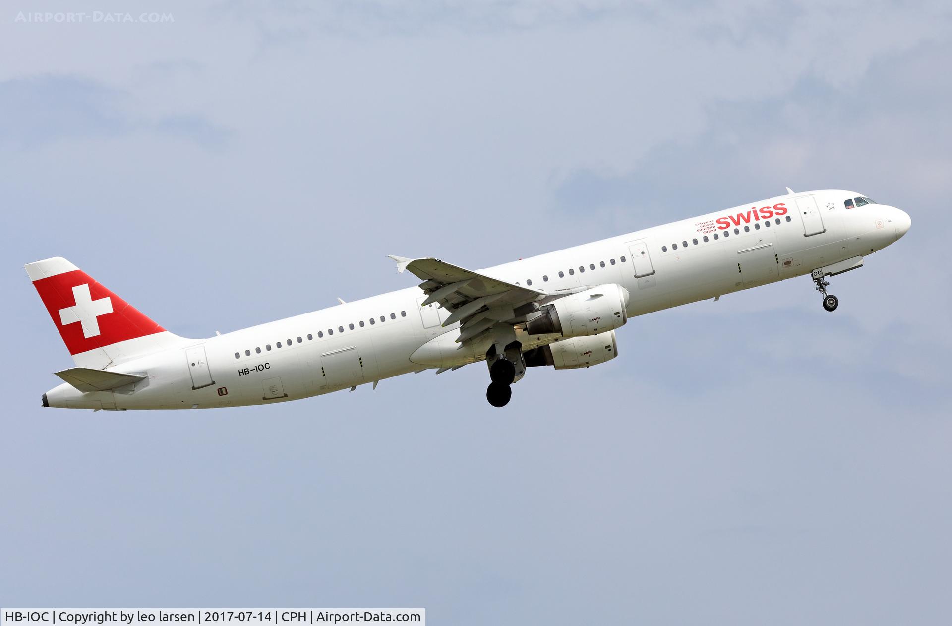 HB-IOC, 1995 Airbus A321-111 C/N 520, Copenhagen 14.7.2017