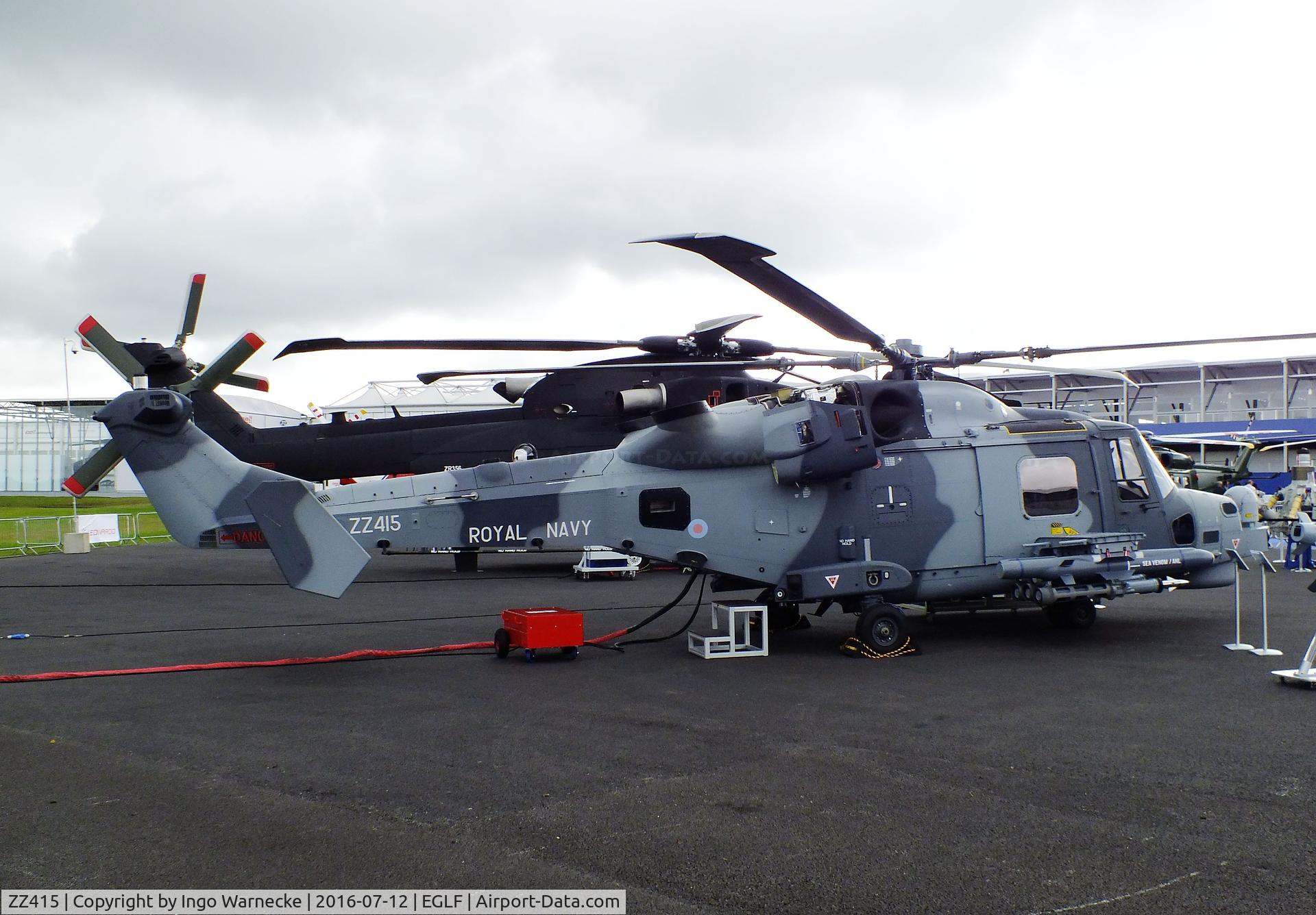 ZZ415, AgustaWestland AW-159 Wildcat HMA.2 C/N 491, AgustaWestland AW159 Lynx Wildcat HMA2 of the Royal Navy at Farnborough International 2016