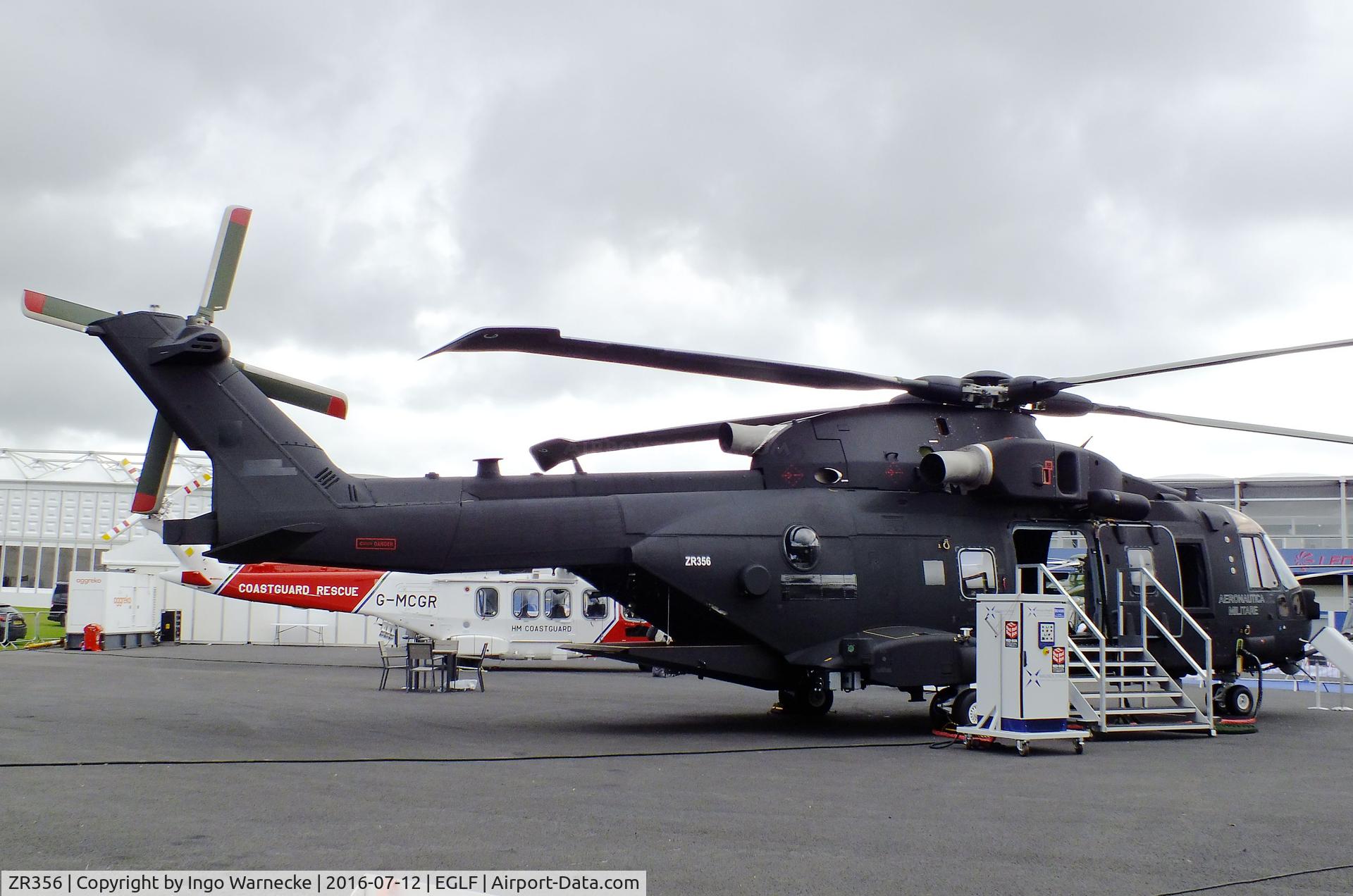 ZR356, AgustaWestland HH-101A Caesar C/N 50261, AgustaWestland HH-101A of the Aeronautica Militare Italiana still carrying the RAF registration at Farnborough International 2016