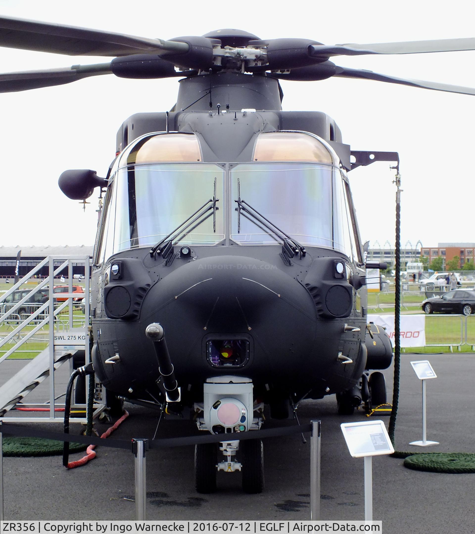ZR356, AgustaWestland HH-101A Caesar C/N 50261, AgustaWestland HH-101A of the Aeronautica Militare Italiana still carrying the RAF registration at Farnborough International 2016