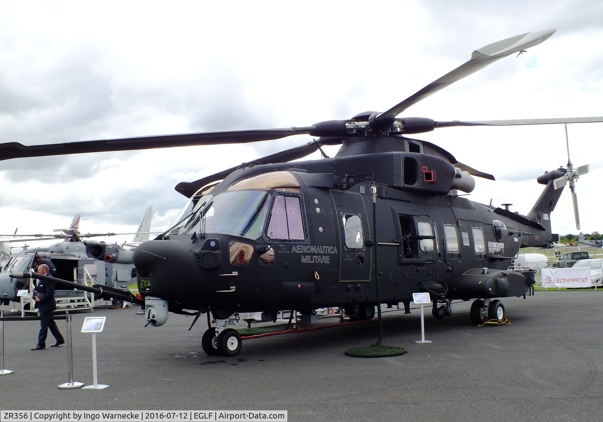 ZR356, AgustaWestland HH-101A Caesar C/N 50261, AgustaWestland HH-101A of the Aeronautica Militare Italiana still carrying the RAF registration at Farnborough International 2016