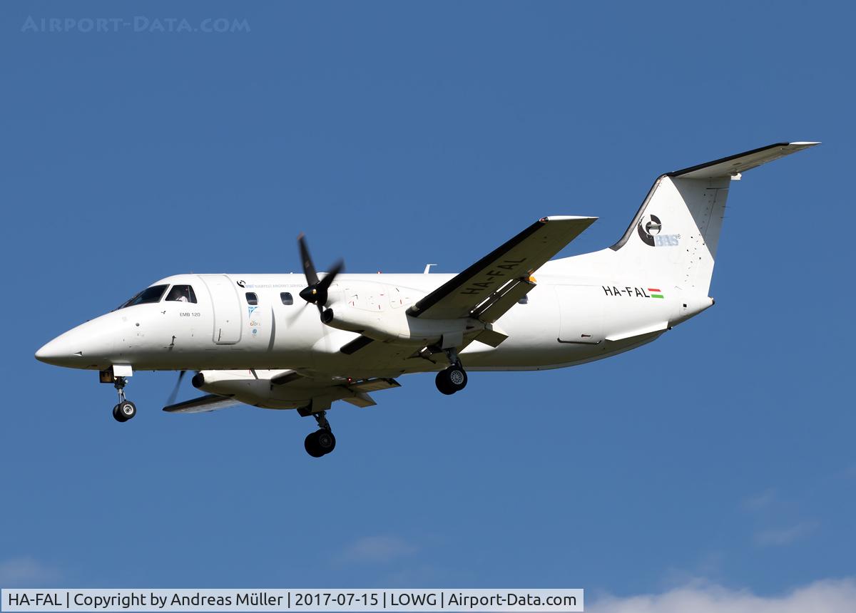 HA-FAL, 1990 Embraer EMB-120 Brasilia C/N 120176, Arriving from BUD.
