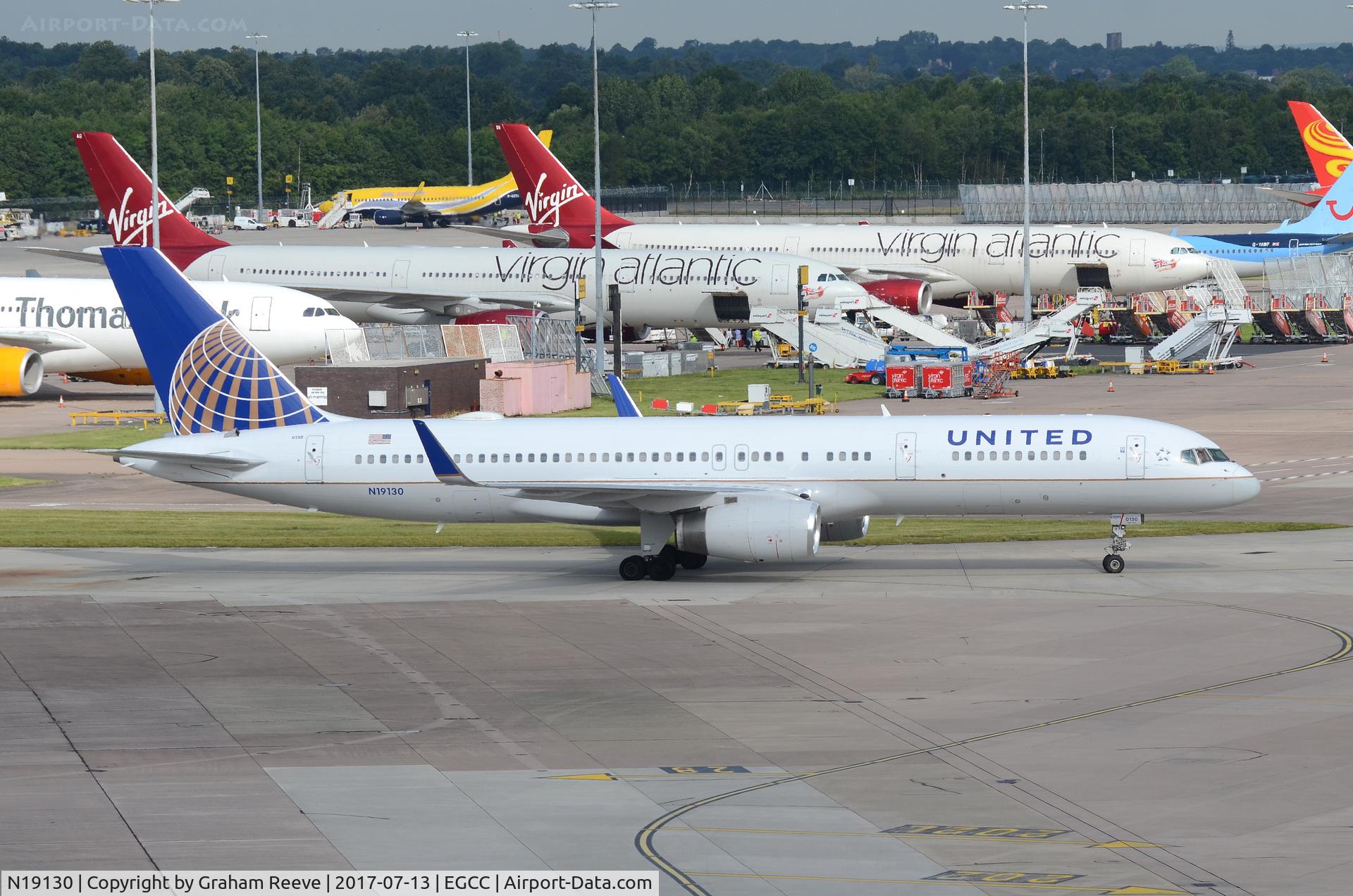 N19130, 1998 Boeing 757-224/ER C/N 28970, Just landed at Manchester.
