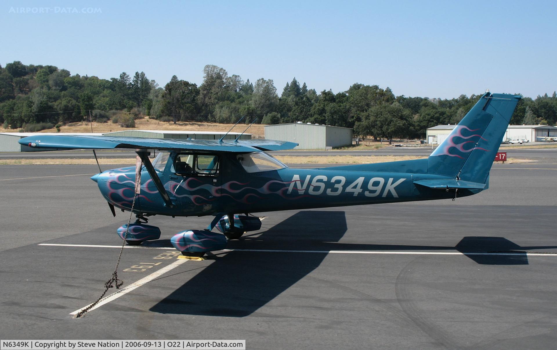 N6349K, 1975 Cessna 150M C/N 15077658, Locally-based 1975 Cessna 150M @ Columbia, CA (now register to owner in Groveland, CA in the heart of the San Joaquin Delta)