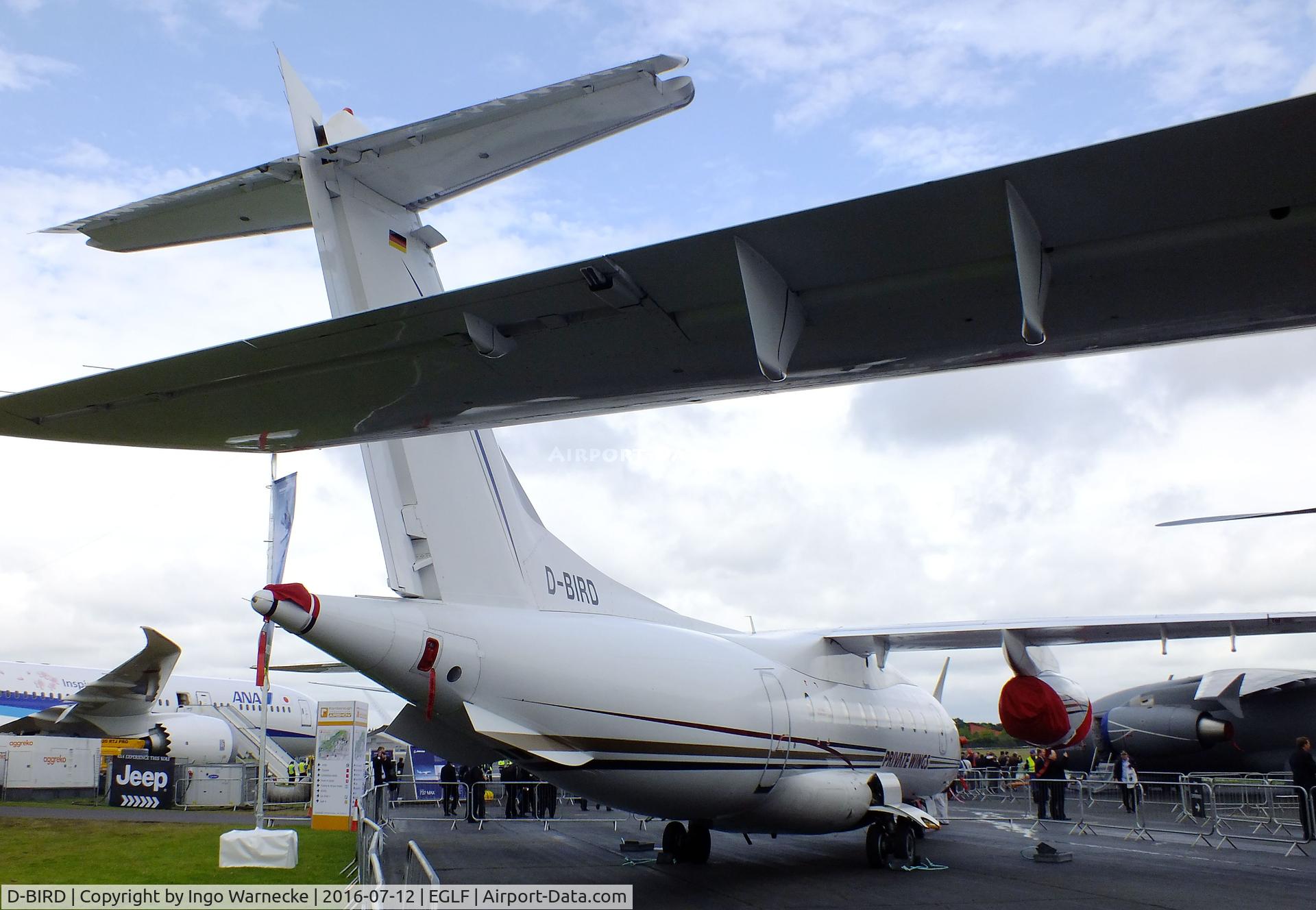 D-BIRD, 2001 Dornier Do328-310Jet C/N 3180, Fairchild Dornier 328-300 328JET of Private Wings at  Farnborough International 2016