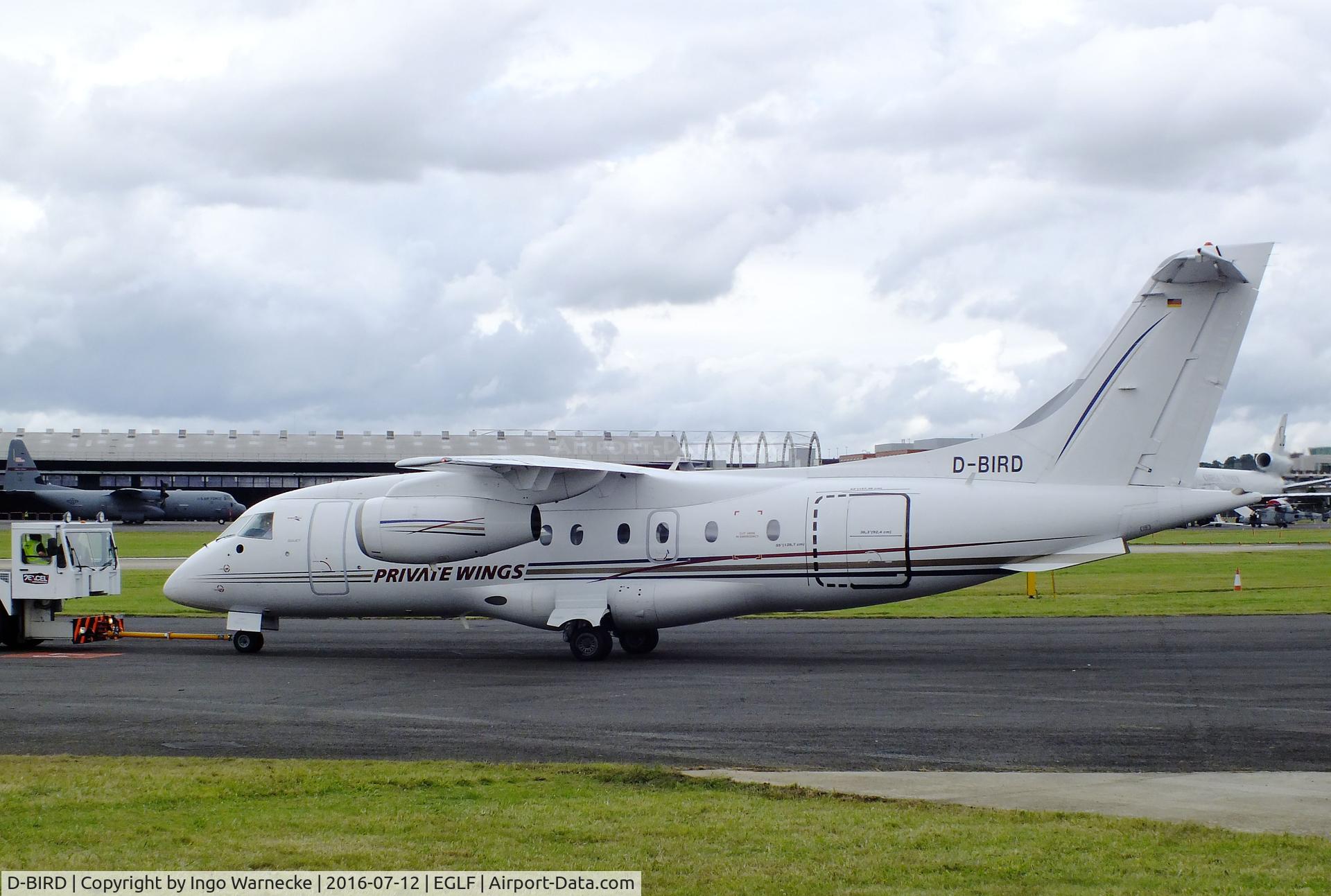 D-BIRD, 2001 Dornier Do328-310Jet C/N 3180, Fairchild Dornier 328-300 328JET of Private Wings at  Farnborough International 2016