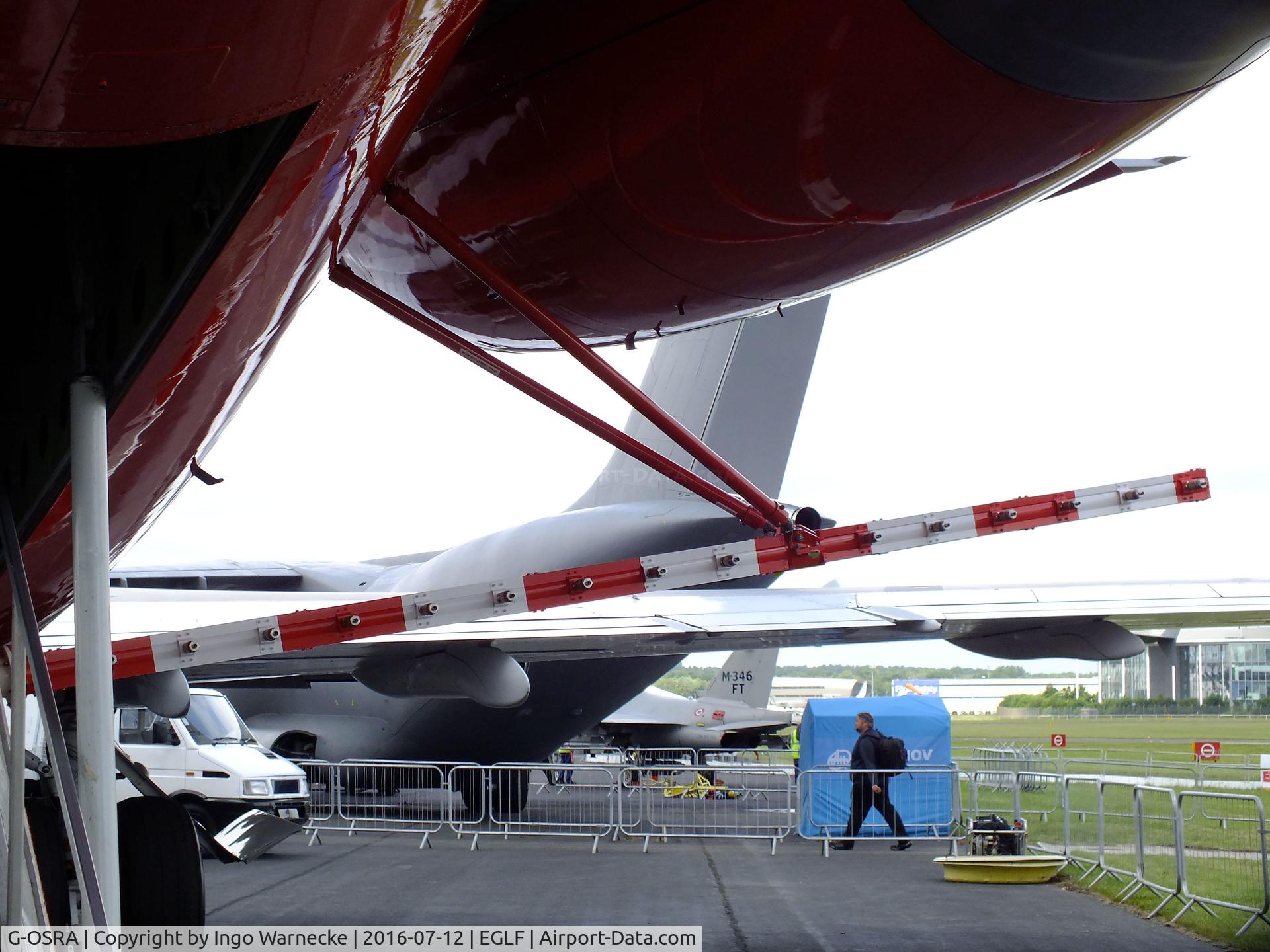 G-OSRA, 1984 Boeing 727-2S2F C/N 22938, Boeing 727-225/Adv(RE) Super 27 converted to anti-oil spill aircraft of Oil Spill Response Ltd at Farnborough International 2016
