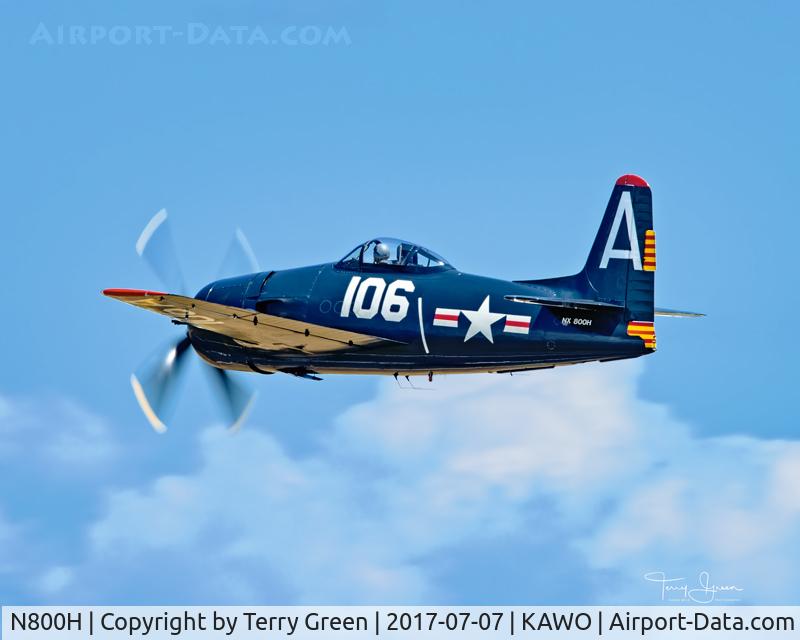 N800H, 1949 Grumman F8F-2 (G58) Bearcat C/N D.1126, 2017 Arlington Fly-In