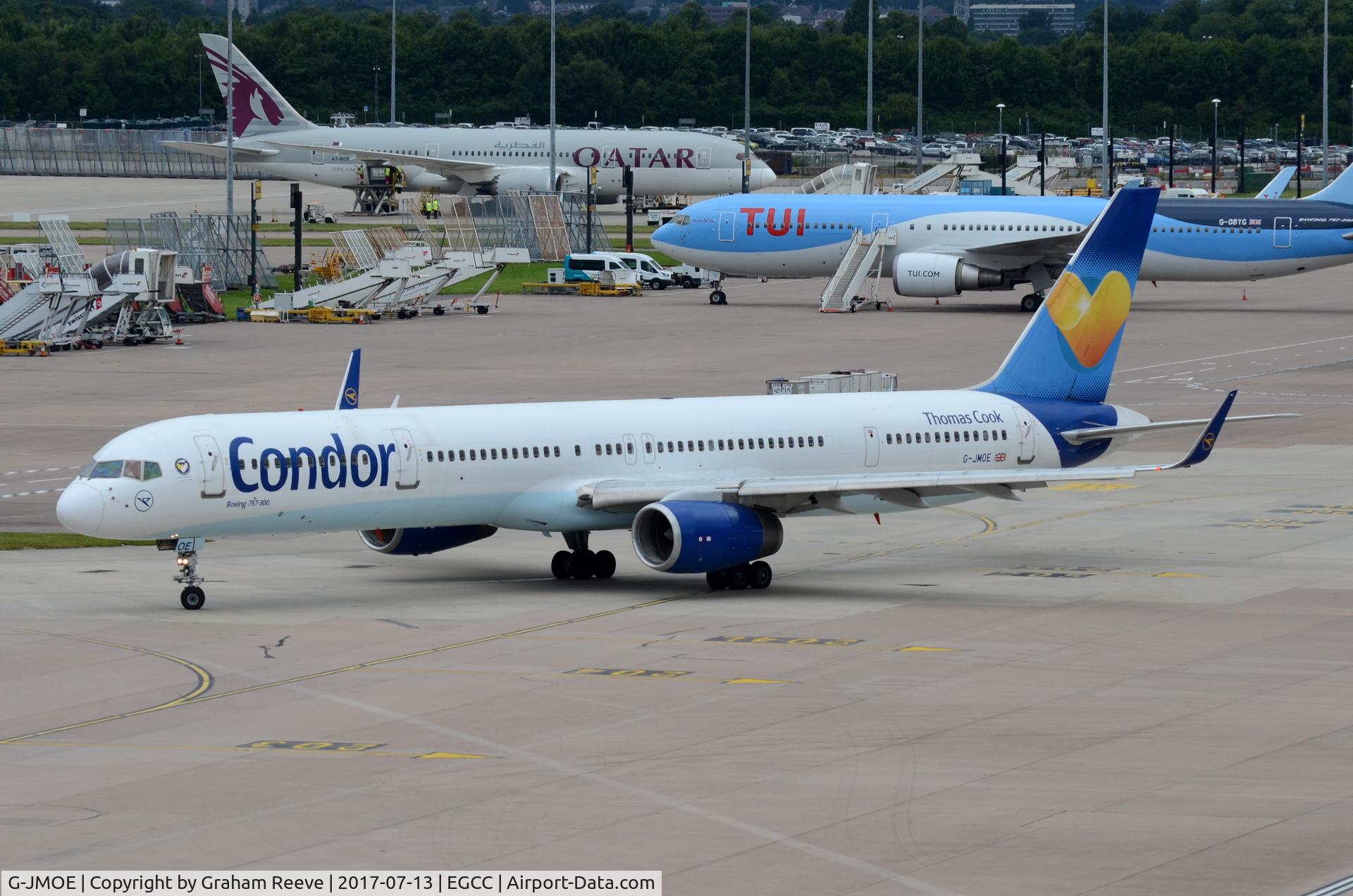 G-JMOE, 1999 Boeing 757-330 C/N 29012, Seen at Manchester.