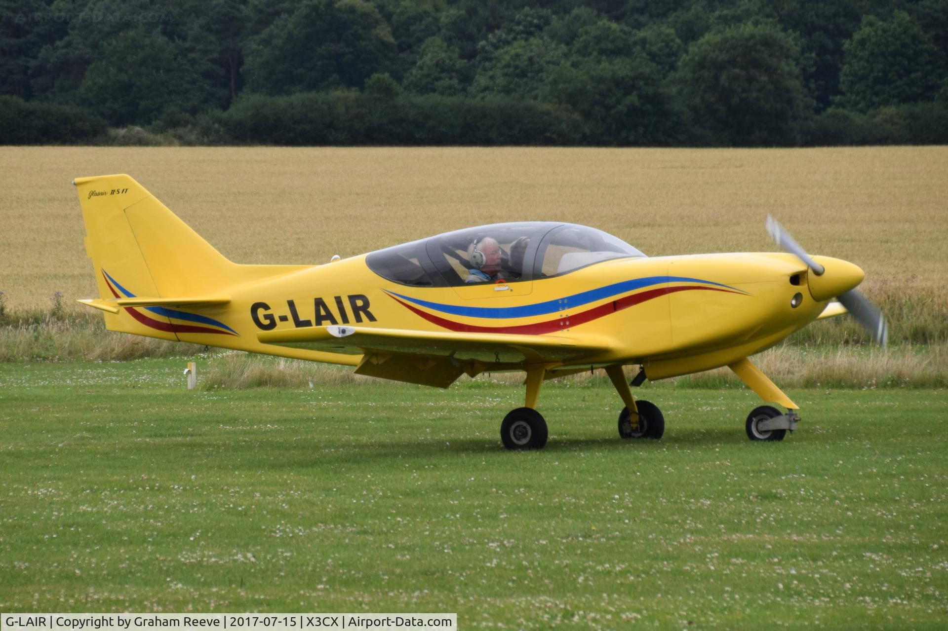 G-LAIR, 2006 Glasair II-S FT C/N PFA 149-11923, Just landed at Northrepps.