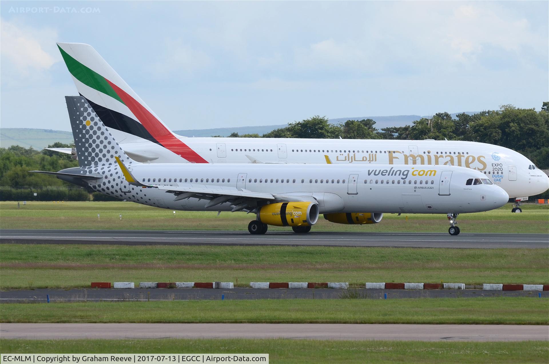 EC-MLM, 2016 Airbus A321-231 C/N 7108, Just landed at Manchester.