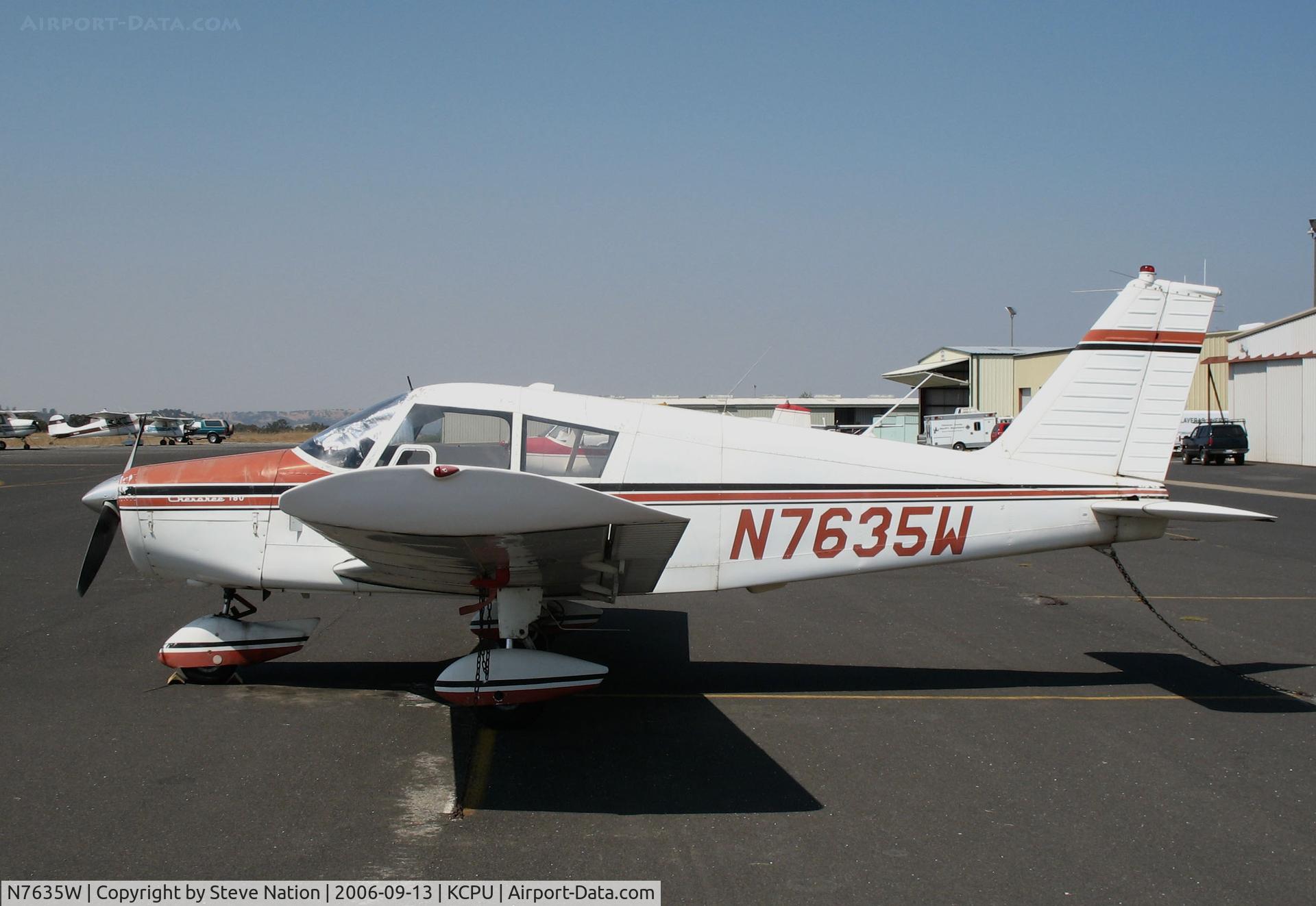 N7635W, 1964 Piper PA-28-180 Cherokee C/N 28-1604, Locally-based 1964 Piper PA-28-180 Cherokee @ Maury Rasmussen Field/Calaveras County Airport, San Andreas, CA
