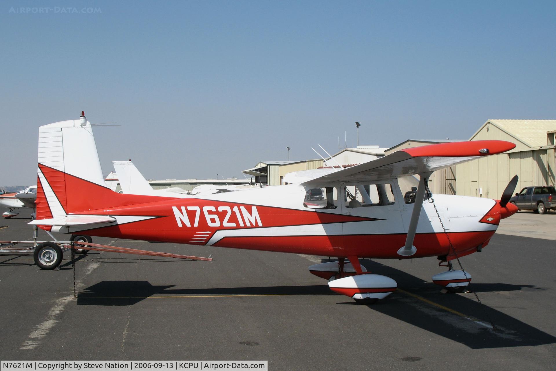 N7621M, 1959 Cessna 175 Skylark C/N 55921, Locally-based 1959 Cessna 175 Skylark @ Maury Rasmussen Field/Calaveras County Airport, San Andreas, CA