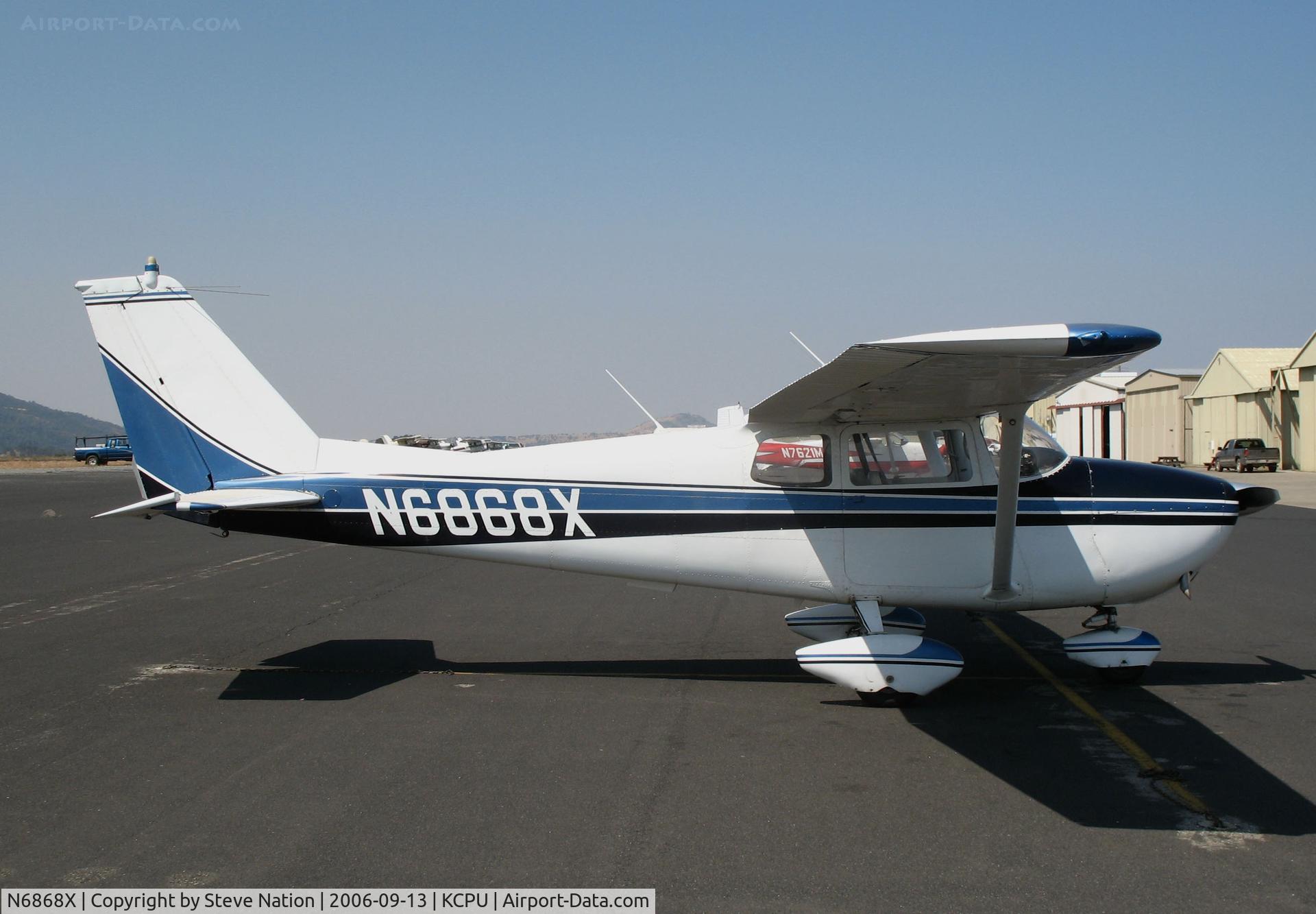 N6868X, 1960 Cessna 172B C/N 17247768, Locally-based 1960 Cessna 172B Skyhawk @ Maury Rasmussen Field/Calaveras County Airport, San Andreas, CA