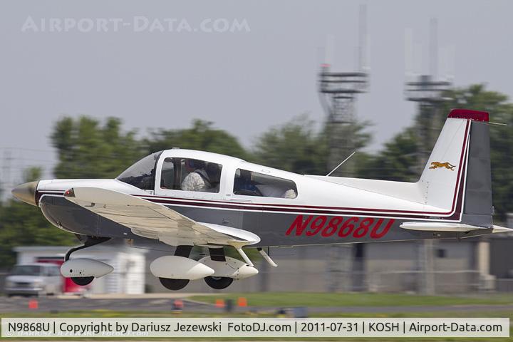 N9868U, 1976 Grumman American AA-5A Cheetah C/N AA5A0268, Grumman AA-5A CN AA5A0268, N9868U