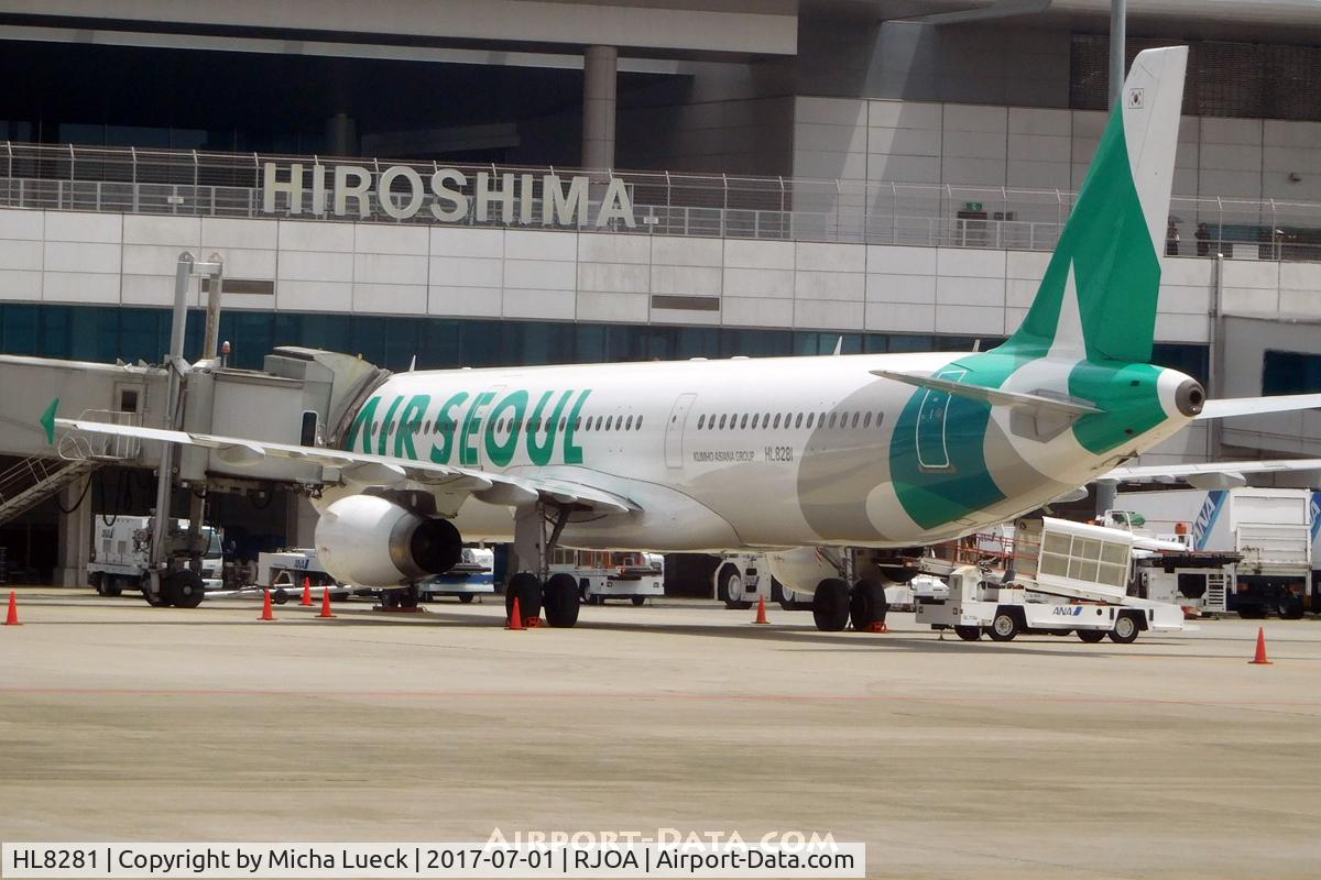 HL8281, 2013 Airbus A321-231 C/N 5774, At Hiroshima