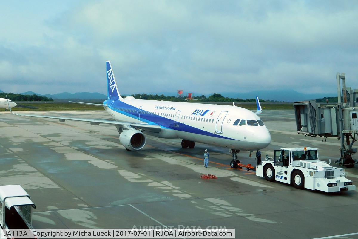 JA113A, 2016 Airbus A321-211 C/N 7430, At Hiroshima