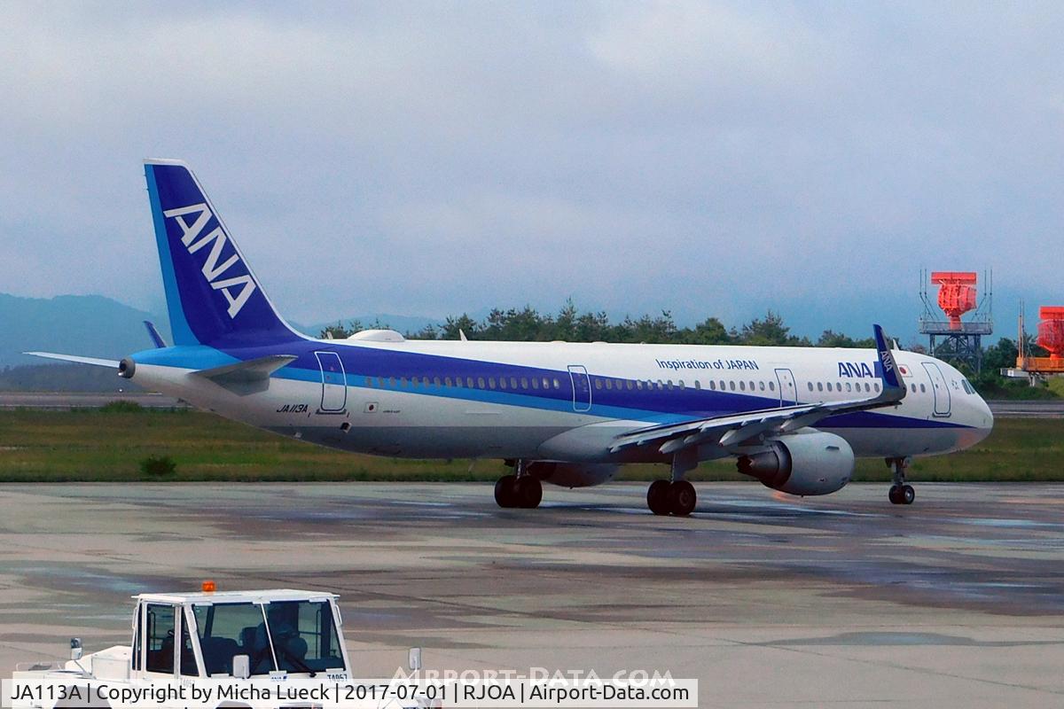 JA113A, 2016 Airbus A321-211 C/N 7430, At Hiroshima