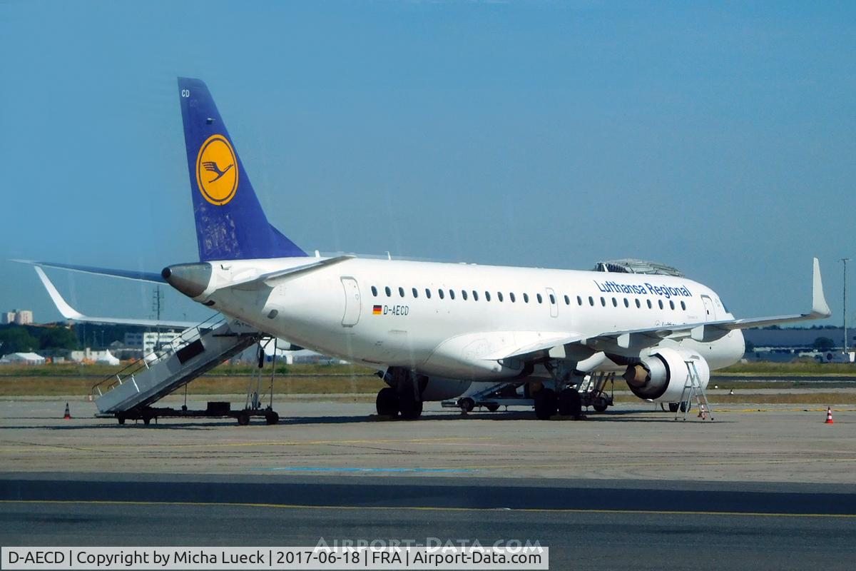 D-AECD, 2010 Embraer 190LR (ERJ-190-100LR) C/N 19000337, At Frankfurt