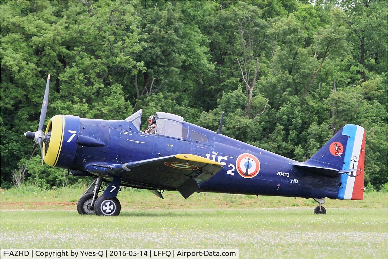 F-AZHD, North American NA-68 C/N SA-30, North American NA-68, Landing rwy 28, La Ferté-Alais (LFFQ) Air show 2016