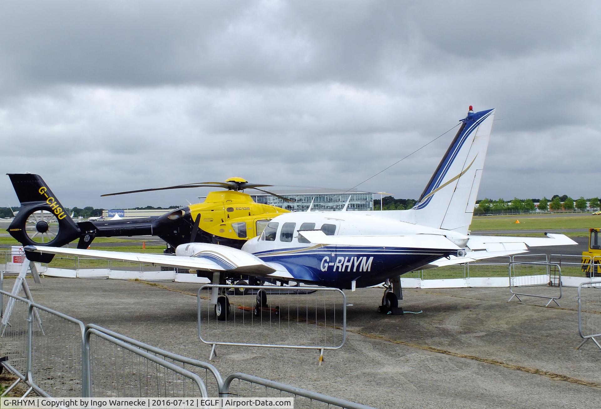 G-RHYM, 1972 Piper PA-31-310 Navajo C/N 31-815, Piper PA-31-310 Navajo of 2Excel Aviation at Farnborough International 2016