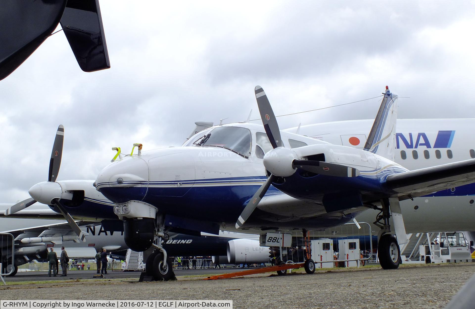 G-RHYM, 1972 Piper PA-31-310 Navajo C/N 31-815, Piper PA-31-310 Navajo of 2Excel Aviation at Farnborough International 2016