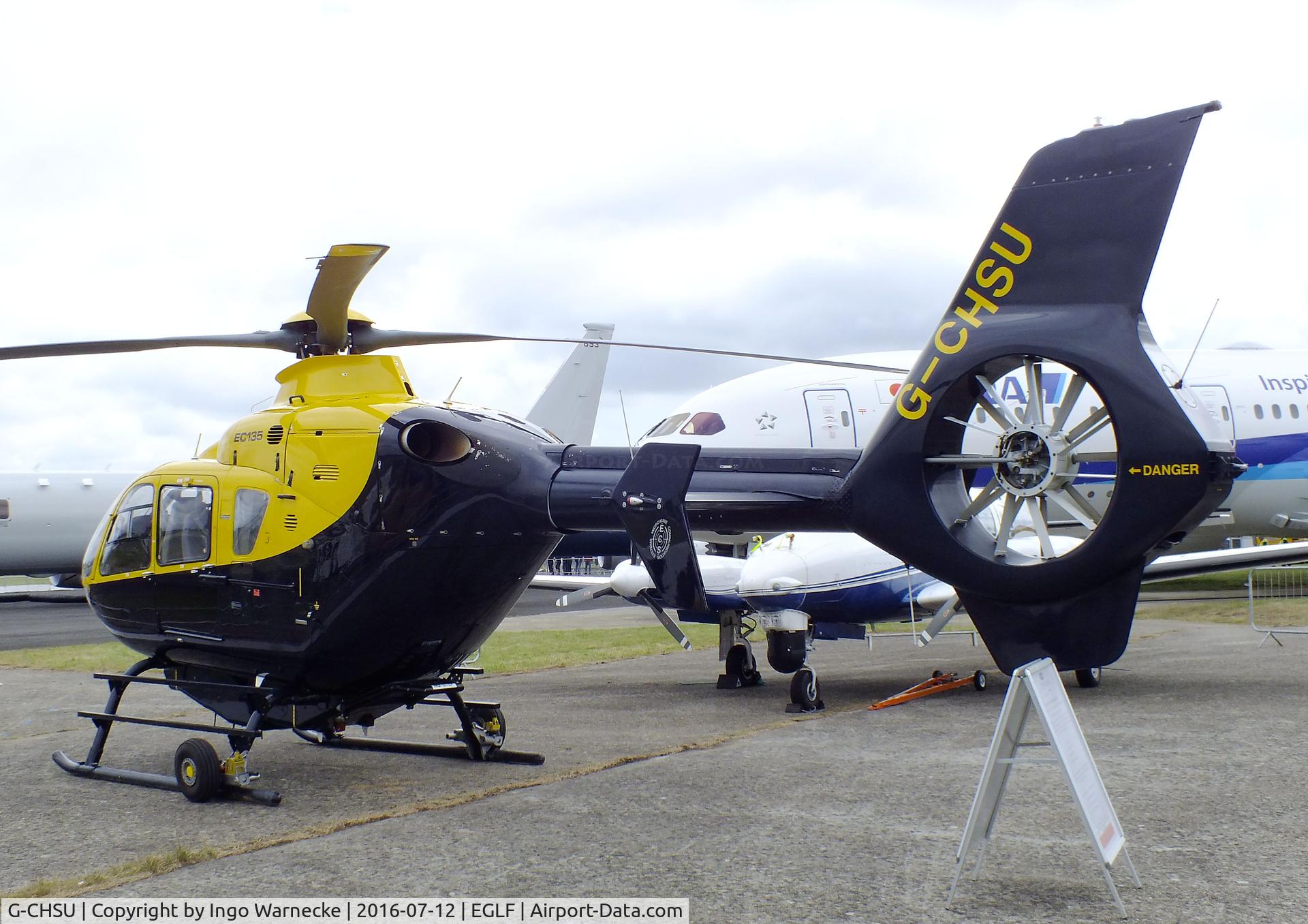 G-CHSU, 1998 Eurocopter EC-135T-1 C/N 0079, Eurocopter EC135T-1 of 2Excel Aviation at Farnborough International 2016
