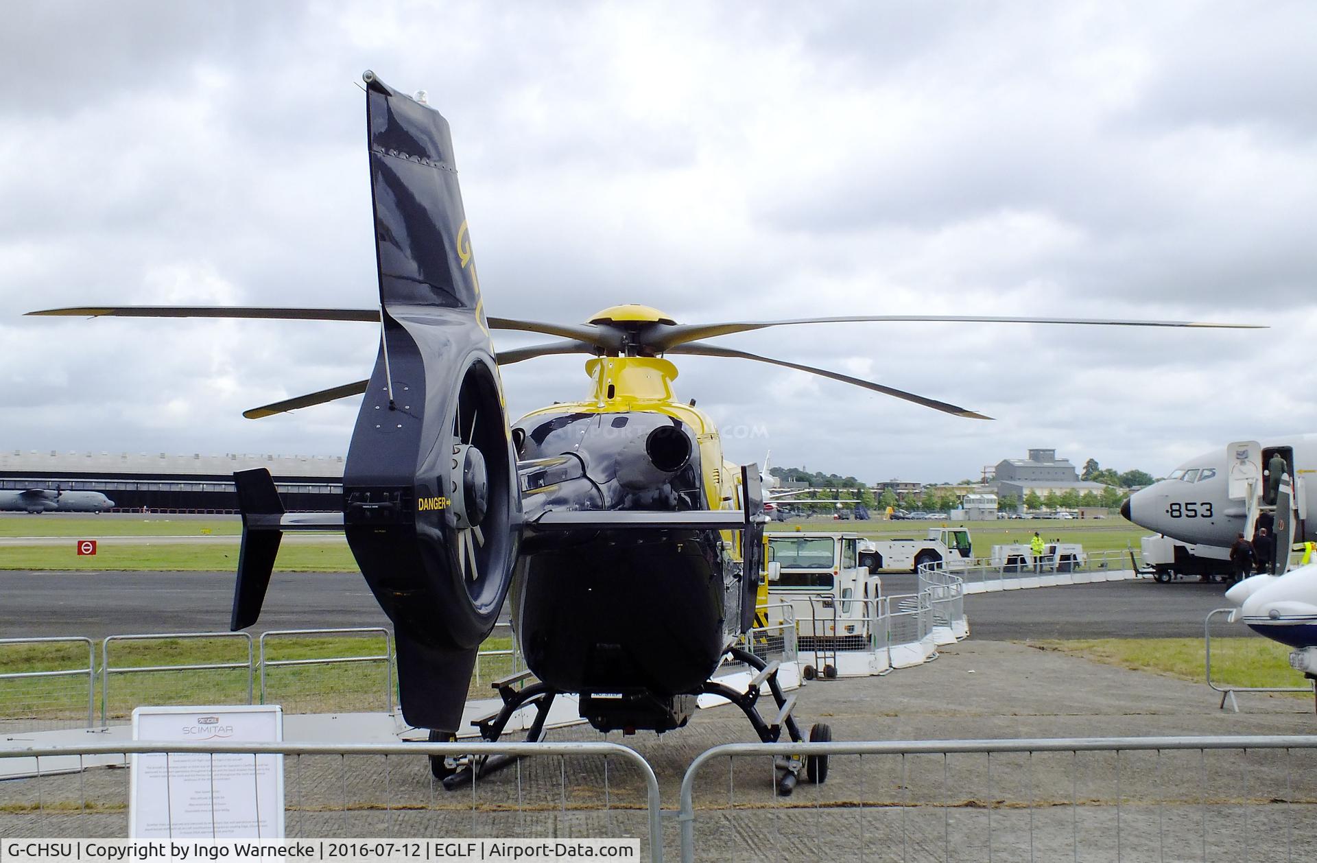 G-CHSU, 1998 Eurocopter EC-135T-1 C/N 0079, Eurocopter EC135T-1 of 2Excel Aviation at Farnborough International 2016