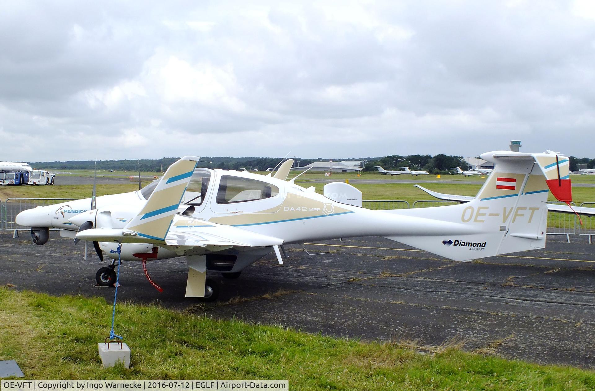 OE-VFT, Diamond DA-42 NG Turbo Twin Star C/N 42.379, Diamond DA-42MPP Pandion at Farnborough International 2016