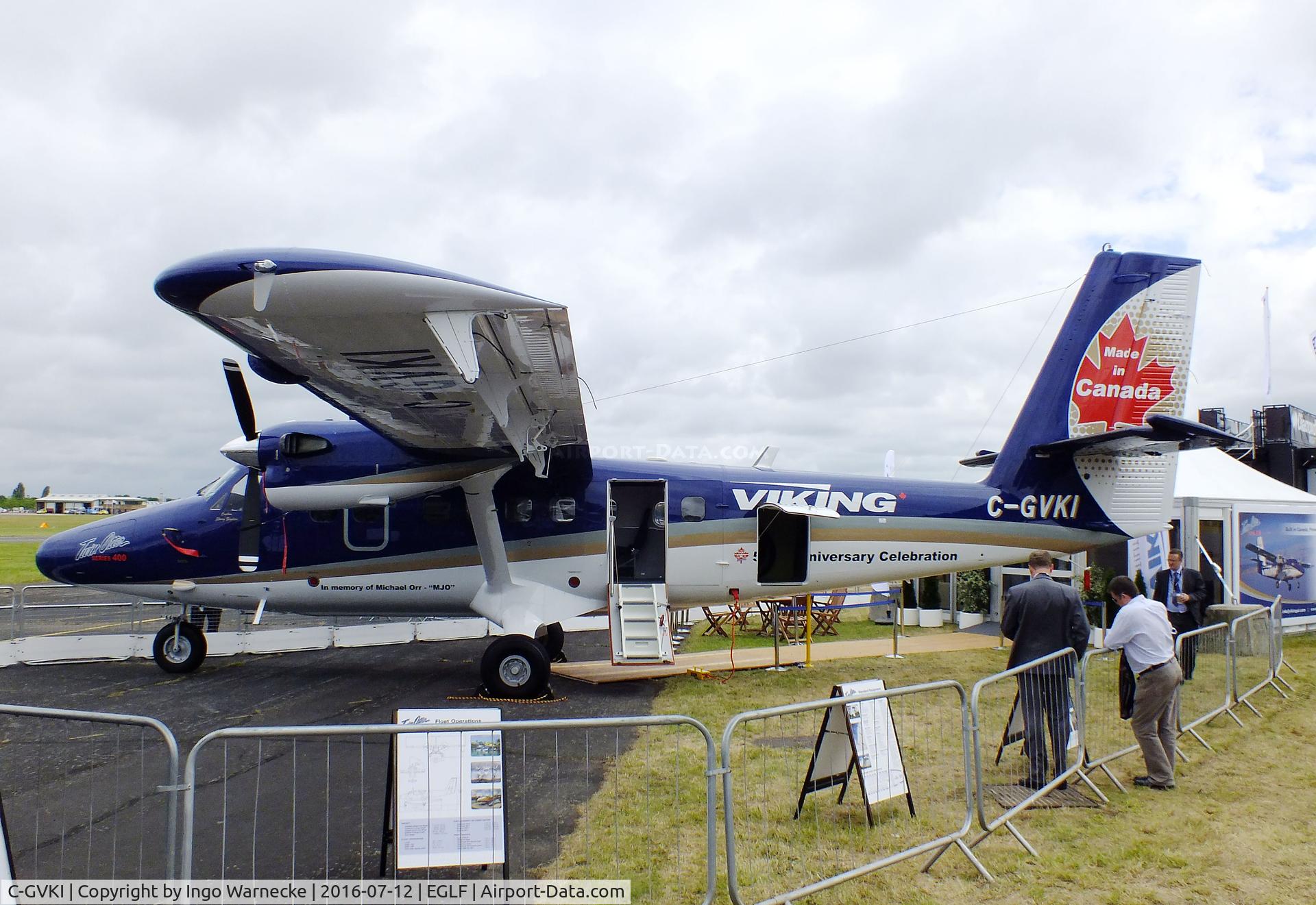 C-GVKI, 2014 Viking DHC-6-400 Twin Otter C/N 897, Viking (De Havilland Canada) DHC-6-400 Twin Otter at Farnborough International 2016