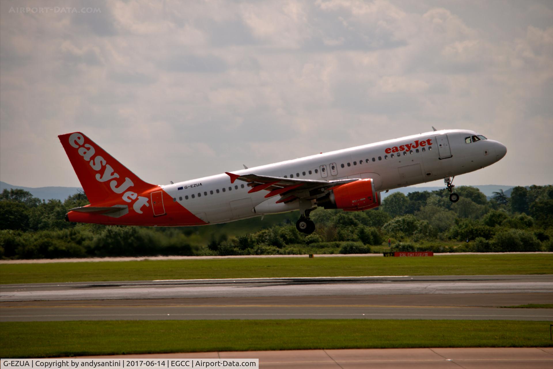 G-EZUA, 2011 Airbus A320-214 C/N 4588, just took off from man egcc uk