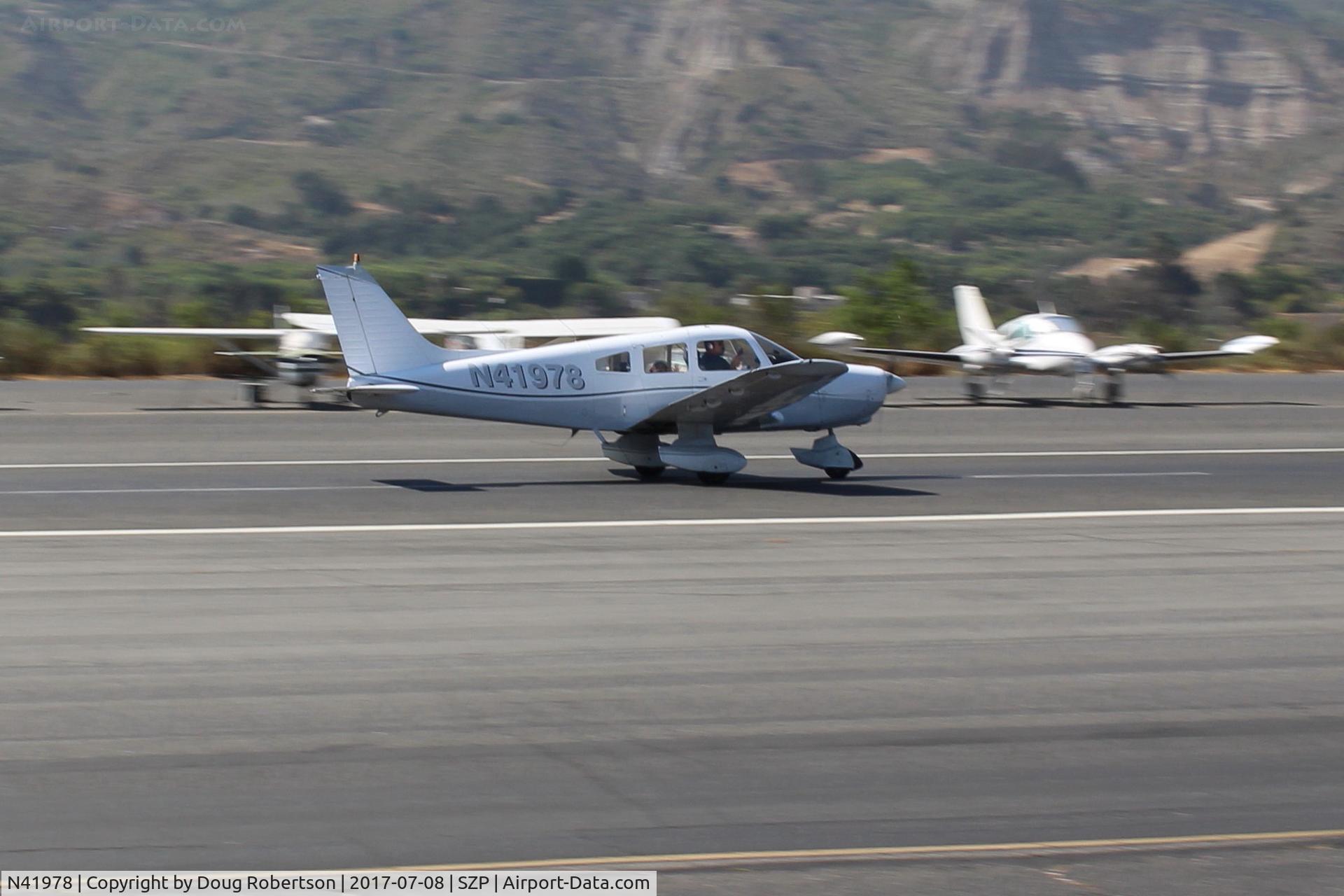 N41978, 1974 Piper PA-28-151 Warrior C/N 28-7415376, 1974 Piper PA-28-151 WARRIOR, Lycoming O-320-E3D 150 Hp, takeoff roll Rwy 22