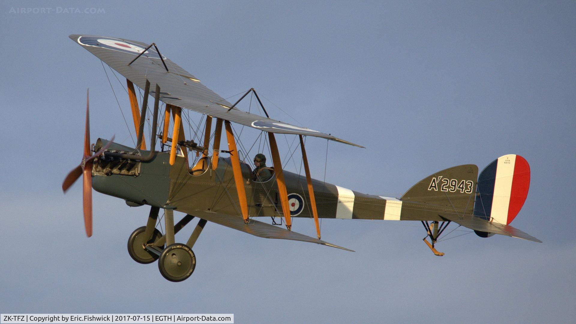 ZK-TFZ, Royal Aircraft Factory BE-2e Replica C/N 753, cl. A'2943 in display mode at the Evening Airshow, The Shuttleworth Collection, July, 2017