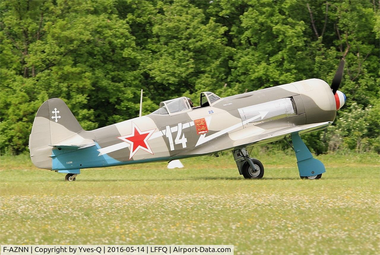 F-AZNN, Yakovlev Yak-11 C/N 25 III/05, Yakovlev YAK-11, Taxiing to parking area, La Ferté-Alais airfield (LFFQ) Airshow 2016