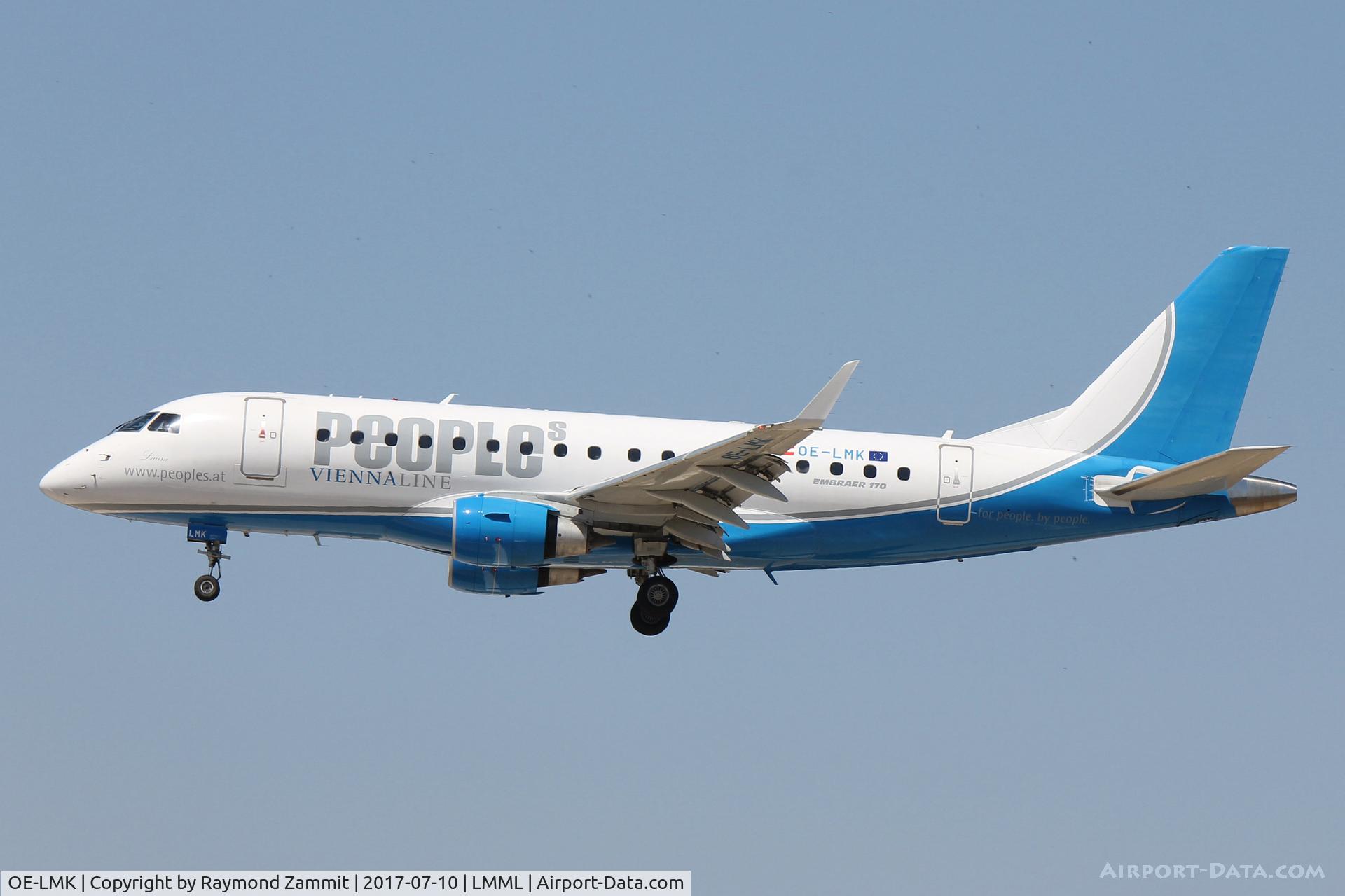 OE-LMK, 2006 Embraer 170LR (ERJ-170-100LR) C/N 17000150, Embraer 170LR (ERJ-170-100LR) OE-LMK People's ViennaLine