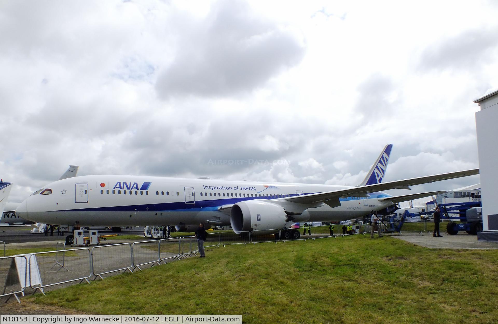 N1015B, 2016 Boeing 787-9 Dreamliner C/N 34533, Boeing 787-9 of ANA All Nippon Airways at Farnborough International 2016