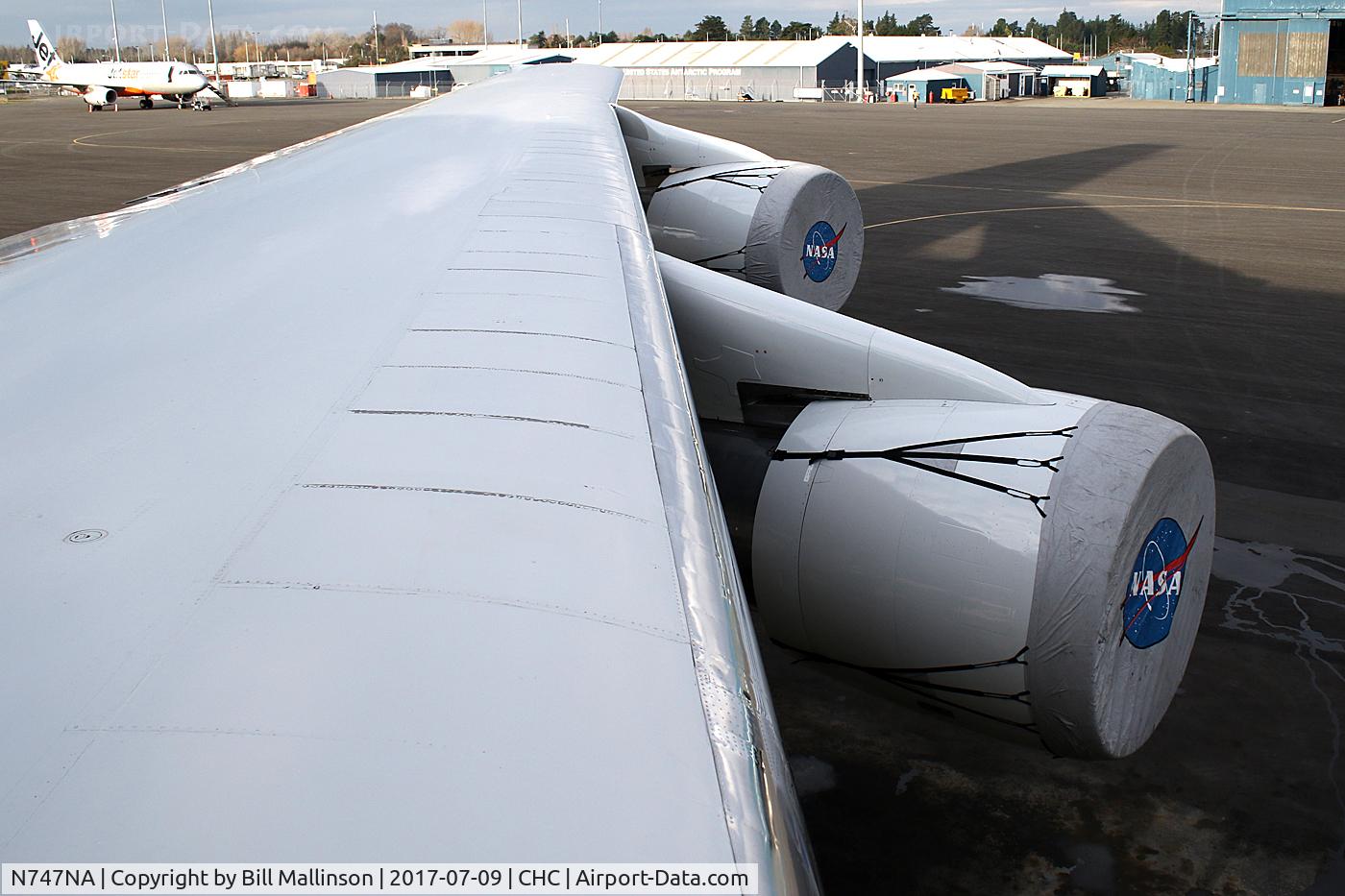N747NA, 1977 Boeing 747SP-21 C/N 21441, port wing.