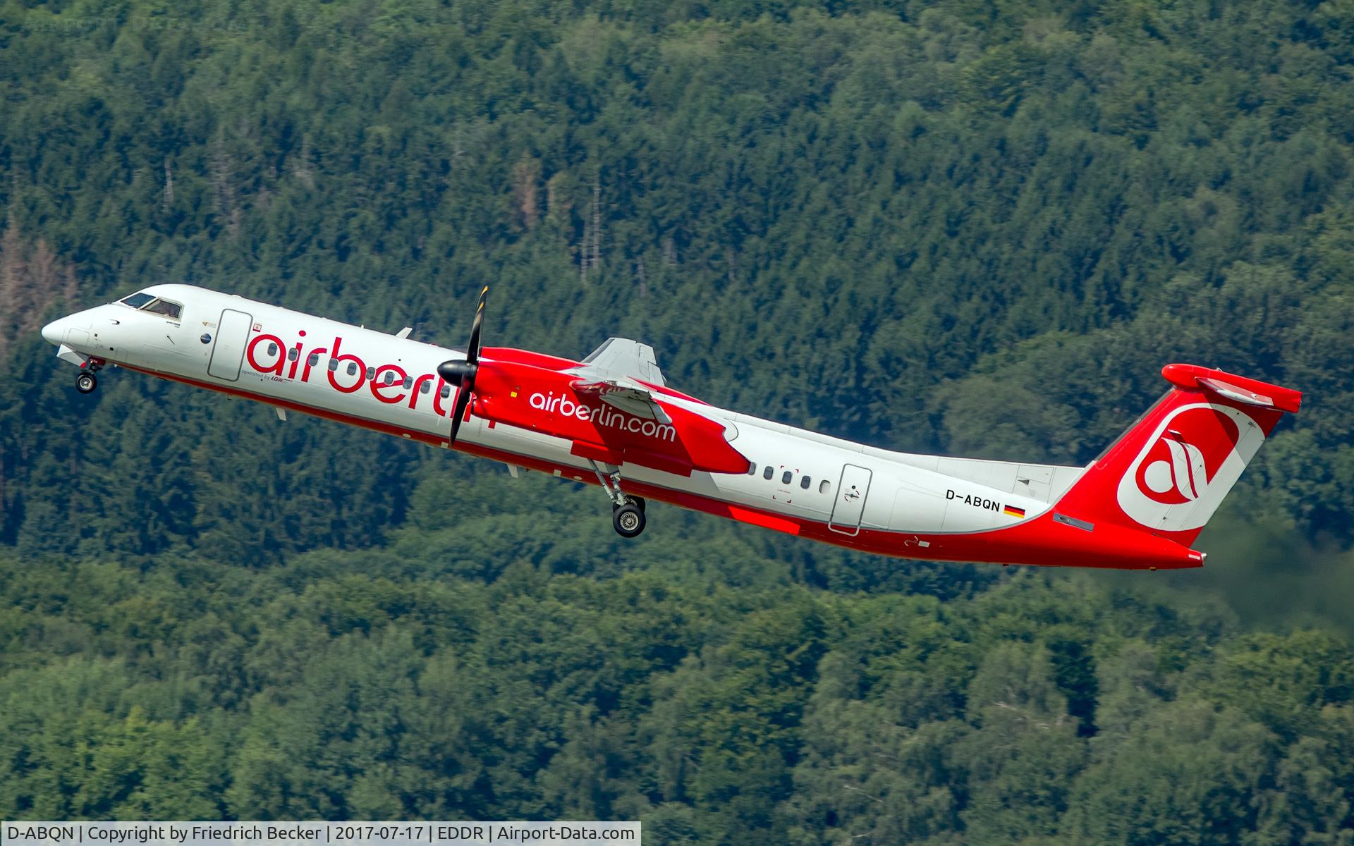 D-ABQN, 2006 De Havilland Canada DHC-8-402 Dash 8 C/N 4124, departure to Tegel via RW27