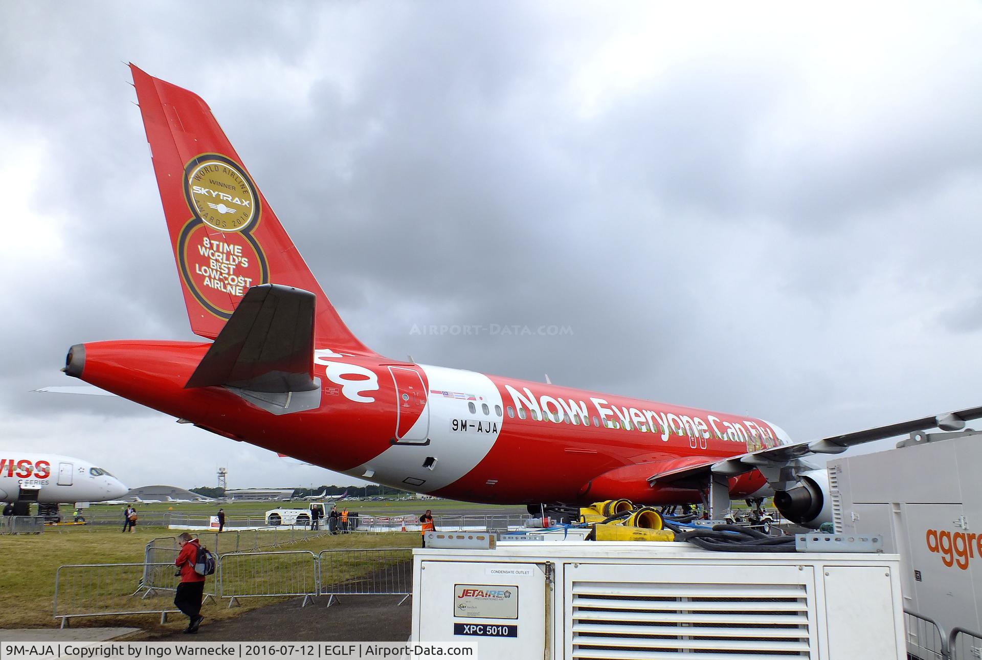 9M-AJA, 2013 Airbus A320-216 C/N 5897, Airbus A320-216 of airasia at Farnborough International 2016